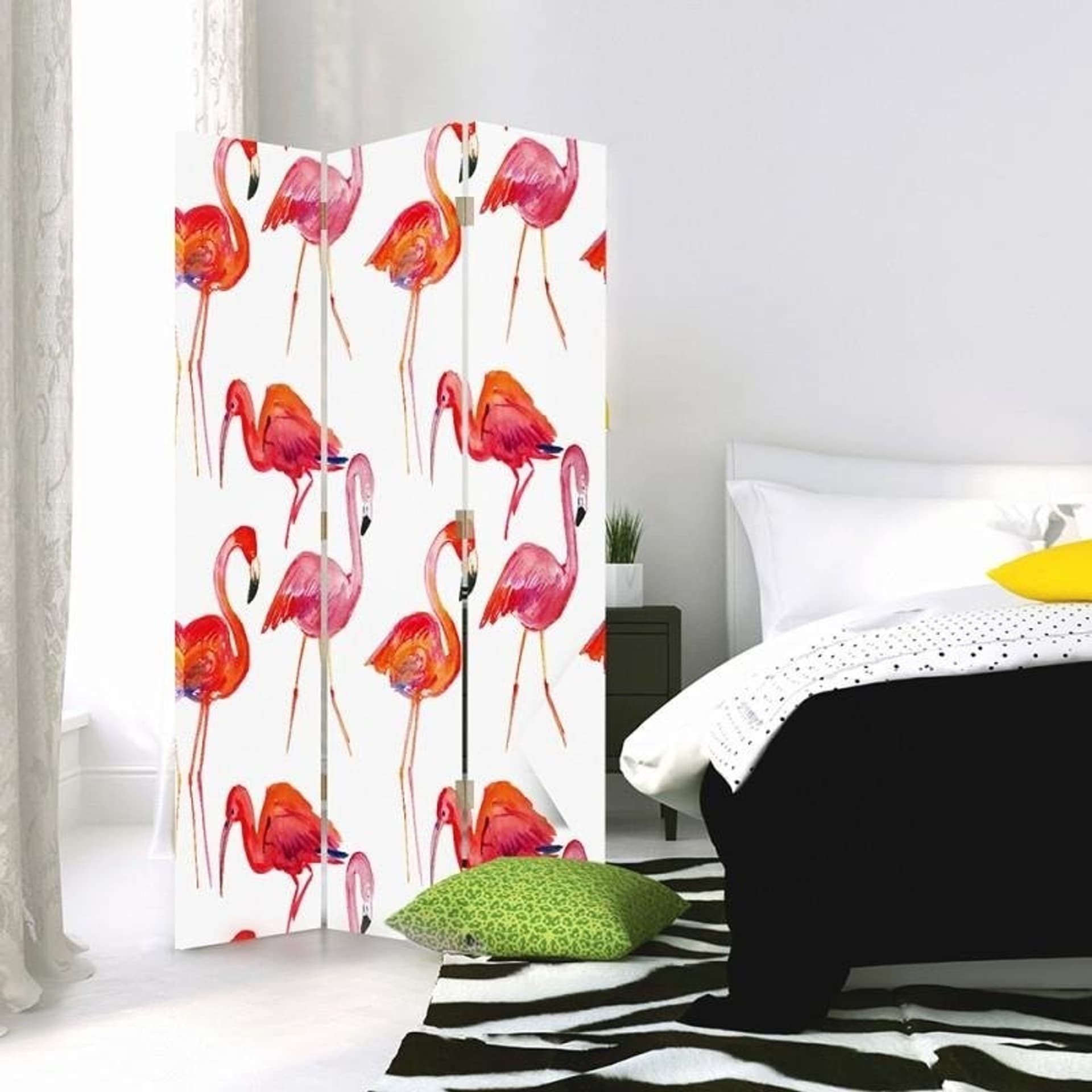 

Parawan dwustronny obrotowy, Flamingi (Rozmiar 110x170)