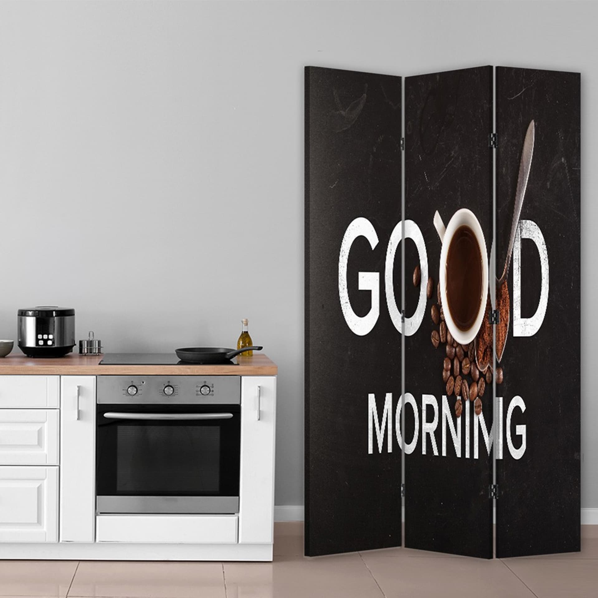 

Parawan dwustronny obrotowy, Good morning (Rozmiar 110x170)
