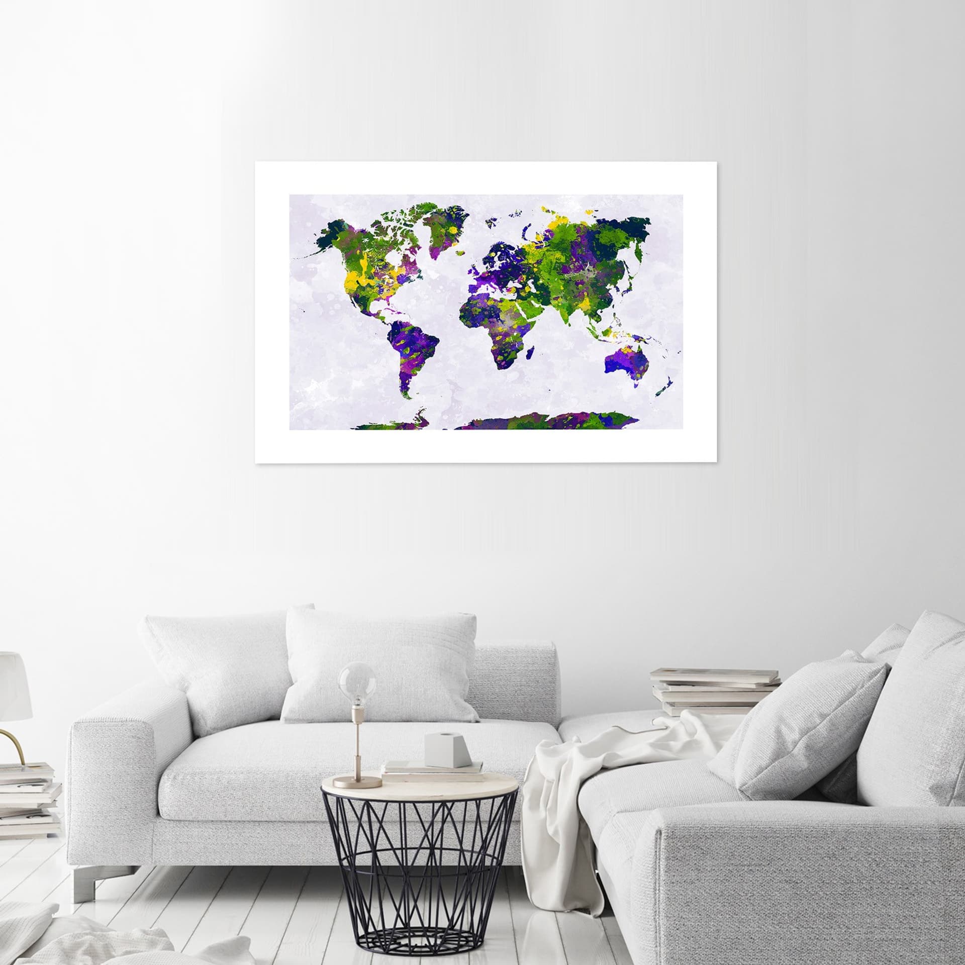 

Plakat, Malowana mapa świata (Rozmiar 45x30)