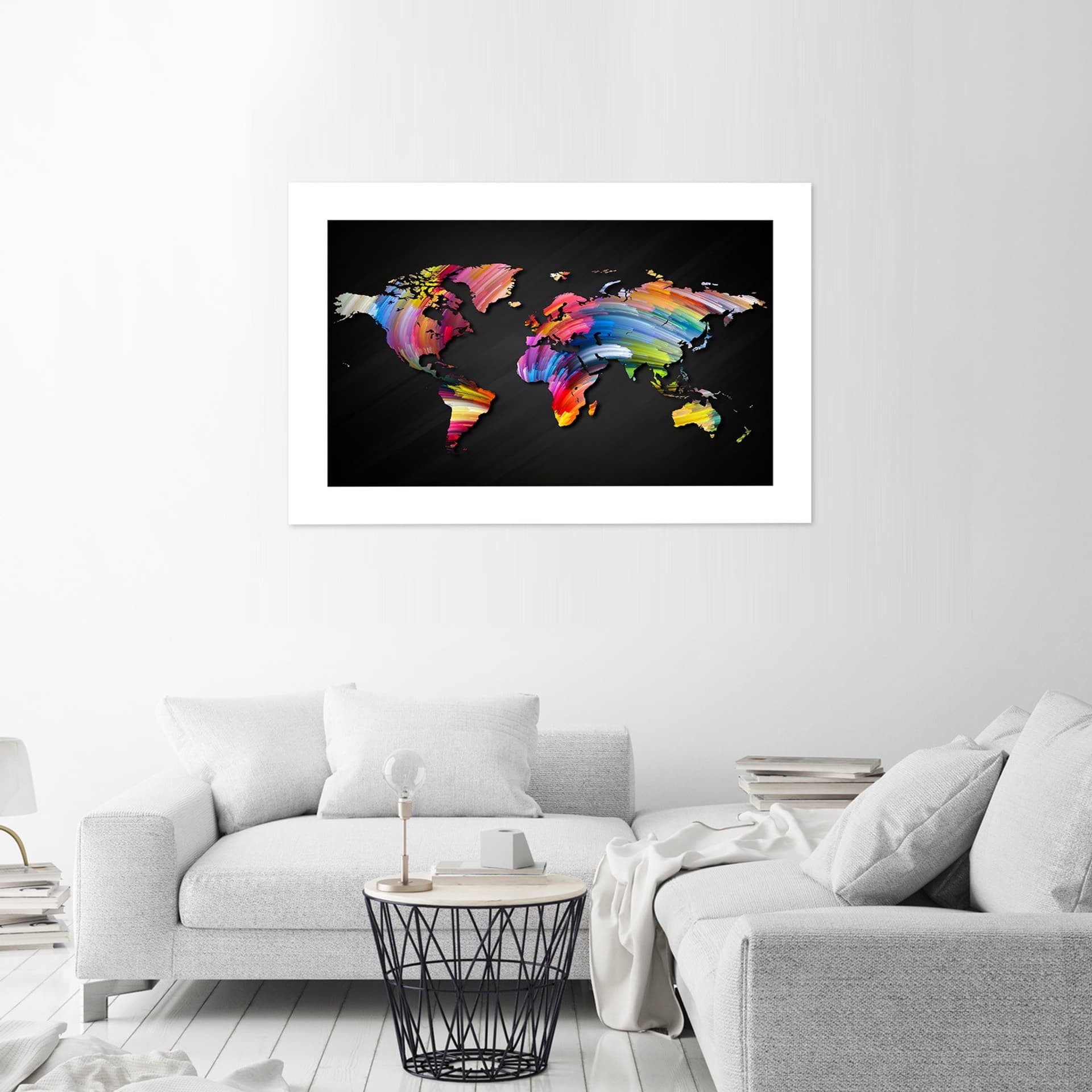 

Plakat, Mapa świata w różnych kolorach (Rozmiar 30x20)