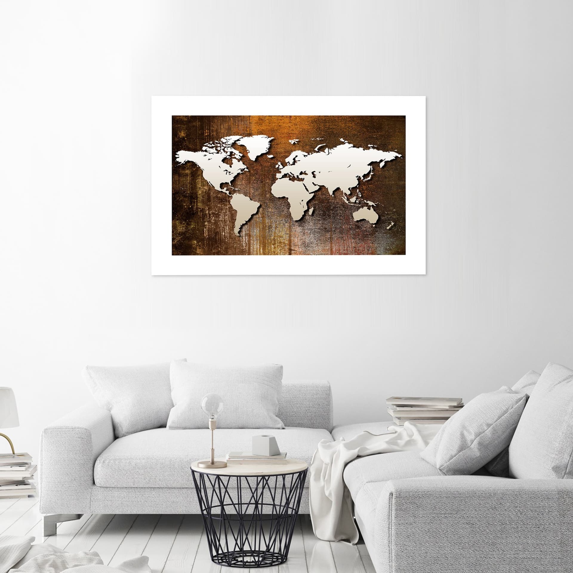 

Plakat, Mapa świata na drewnie (Rozmiar 45x30)
