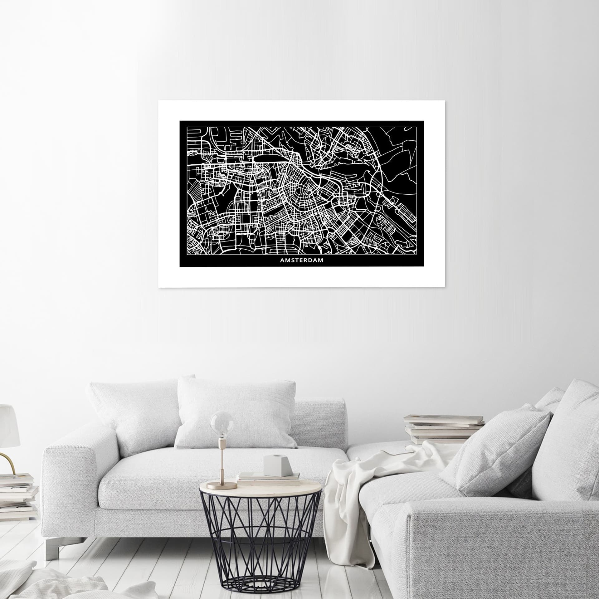 Plakat, Plan miasta Amsterdam (Rozmiar 100x70)