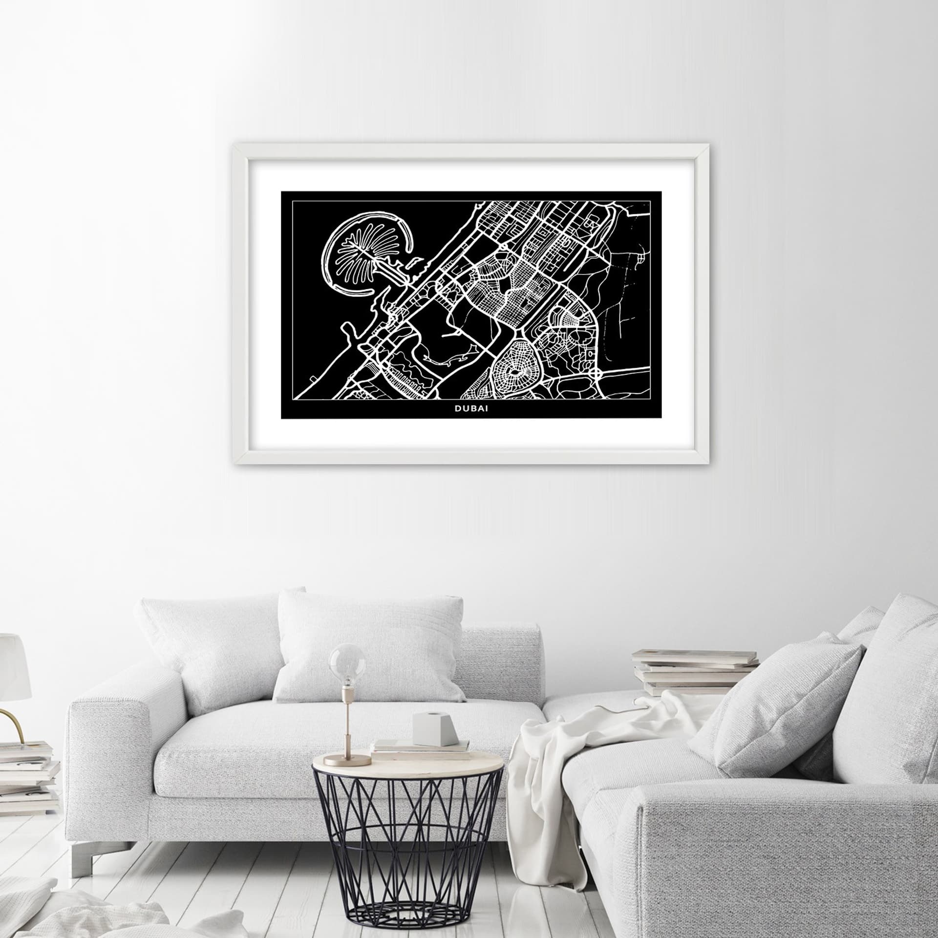 

Obraz w ramie, Plan miasta Dubaj (Rozmiar 90x60)