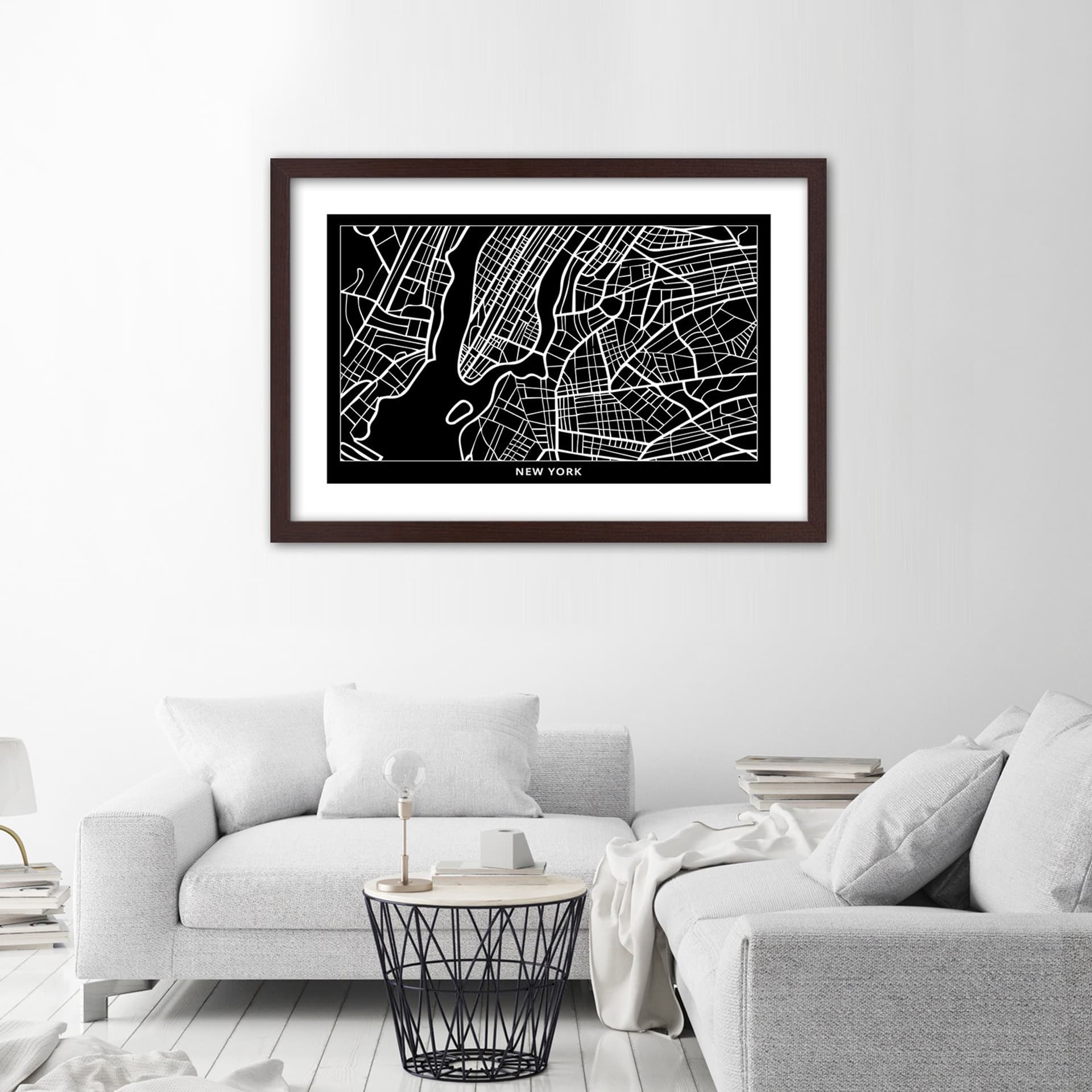 

Obraz w ramie, Plan miasta Nowy Jork (Rozmiar 60x40)
