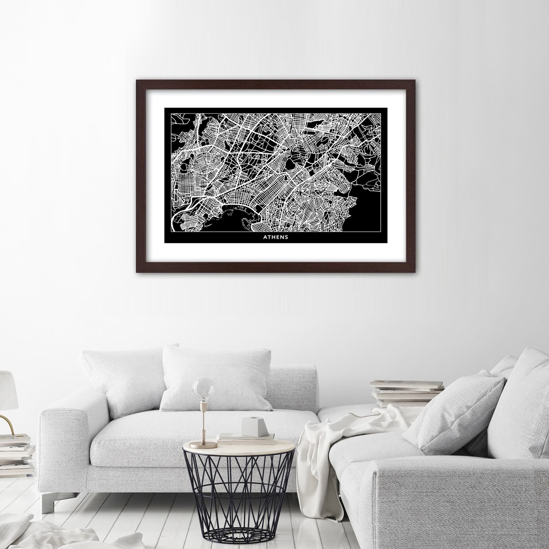 

Obraz w ramie, Plan miasta Ateny (Rozmiar 90x60)