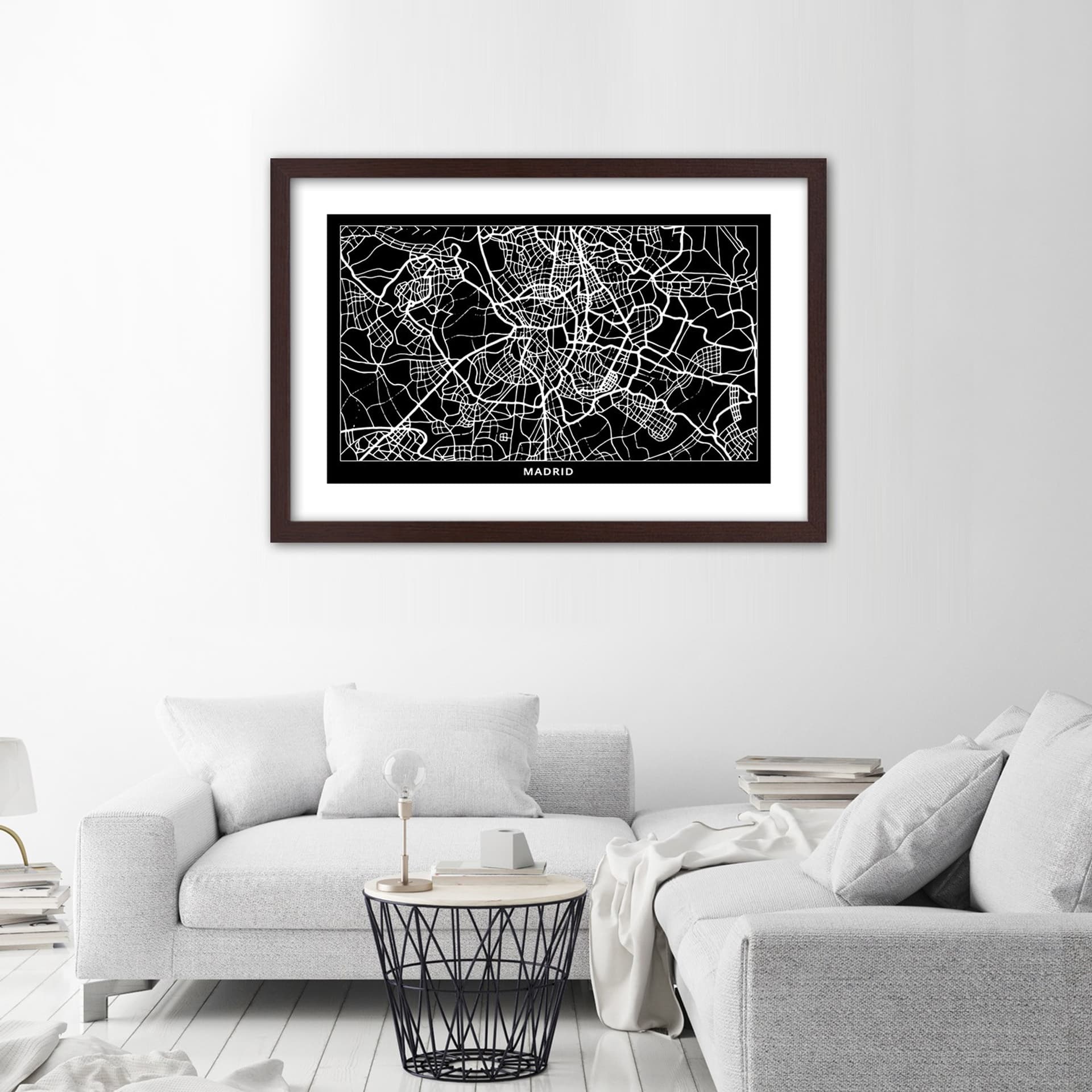 

Obraz w ramie, Plan miasta Madryt (Rozmiar 45x30)