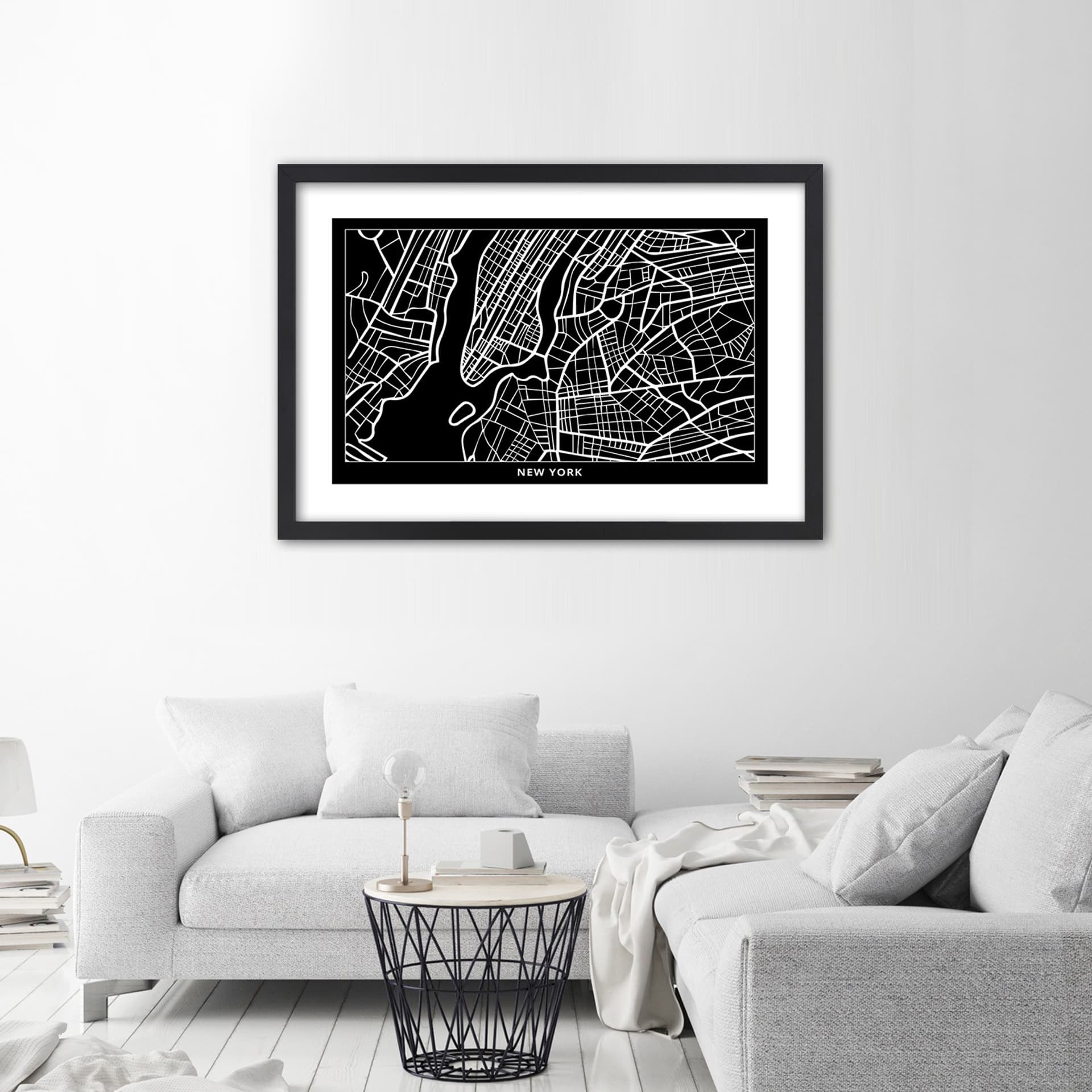 

Obraz w ramie, Plan miasta Nowy Jork (Rozmiar 90x60)
