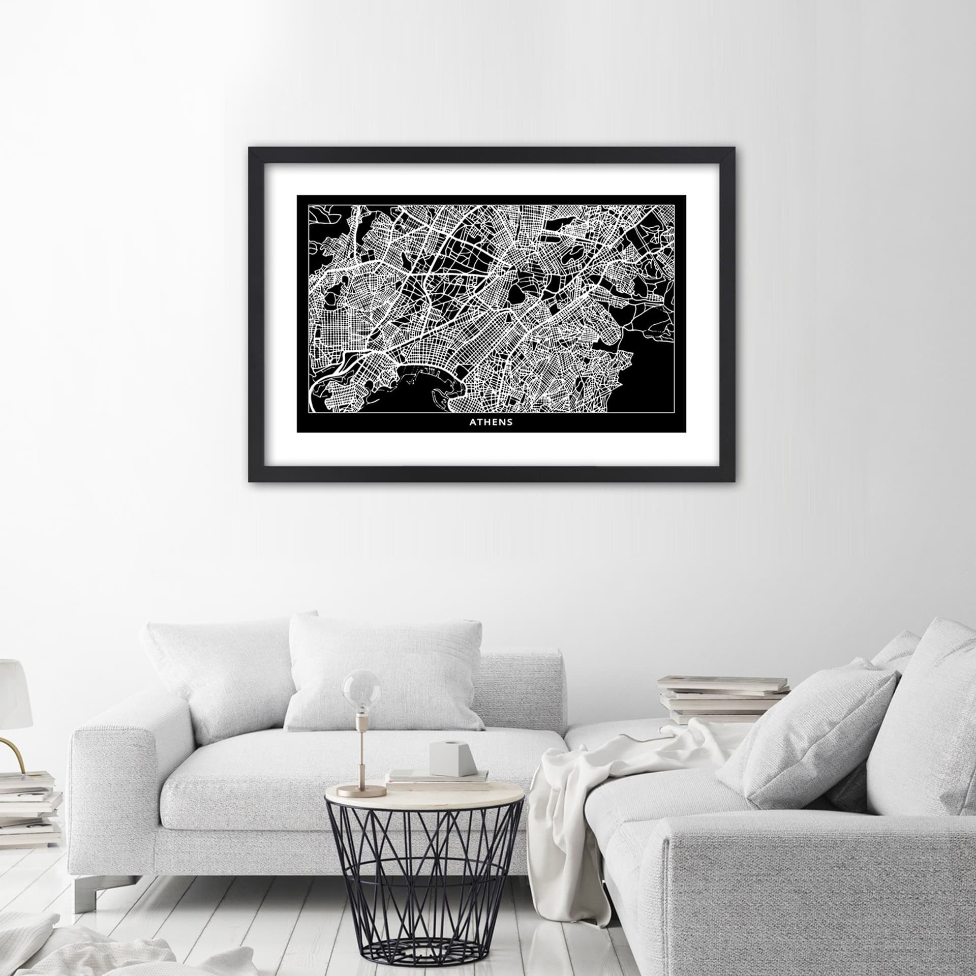 

Obraz w ramie, Plan miasta Ateny (Rozmiar 60x40)