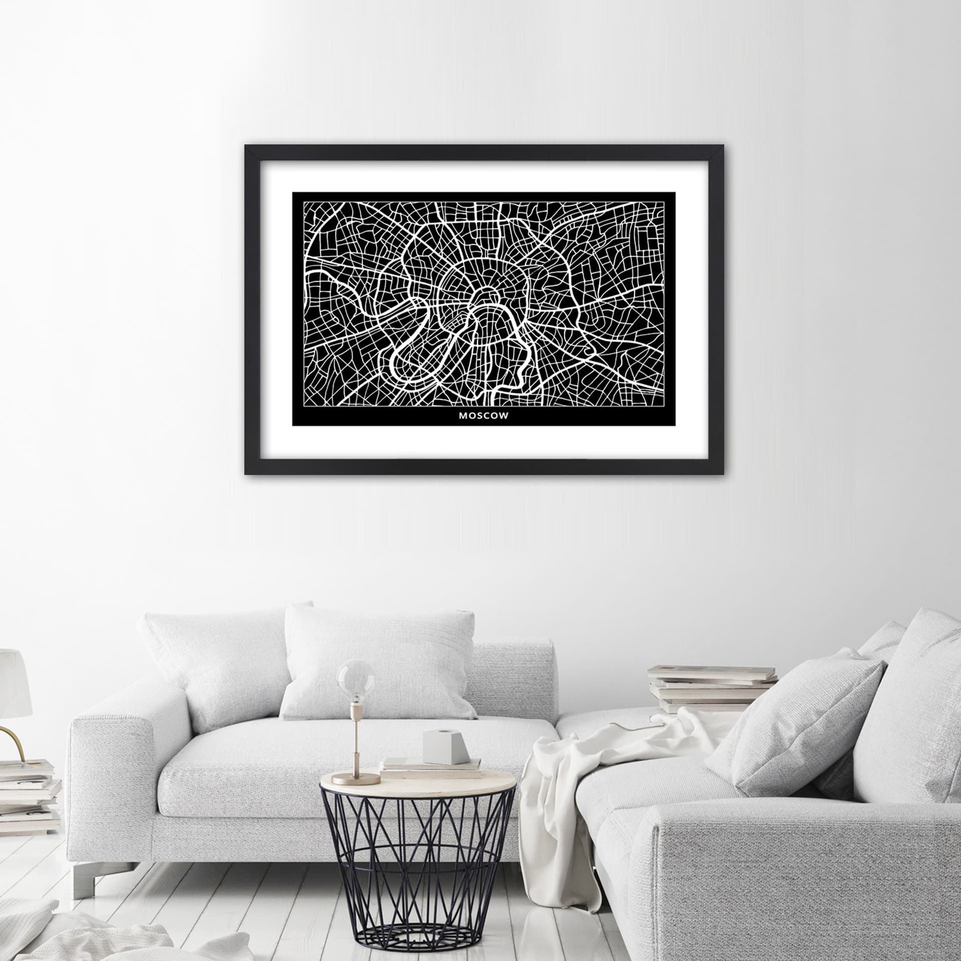

Obraz w ramie, Plan miasta Moskwa (Rozmiar 60x40)