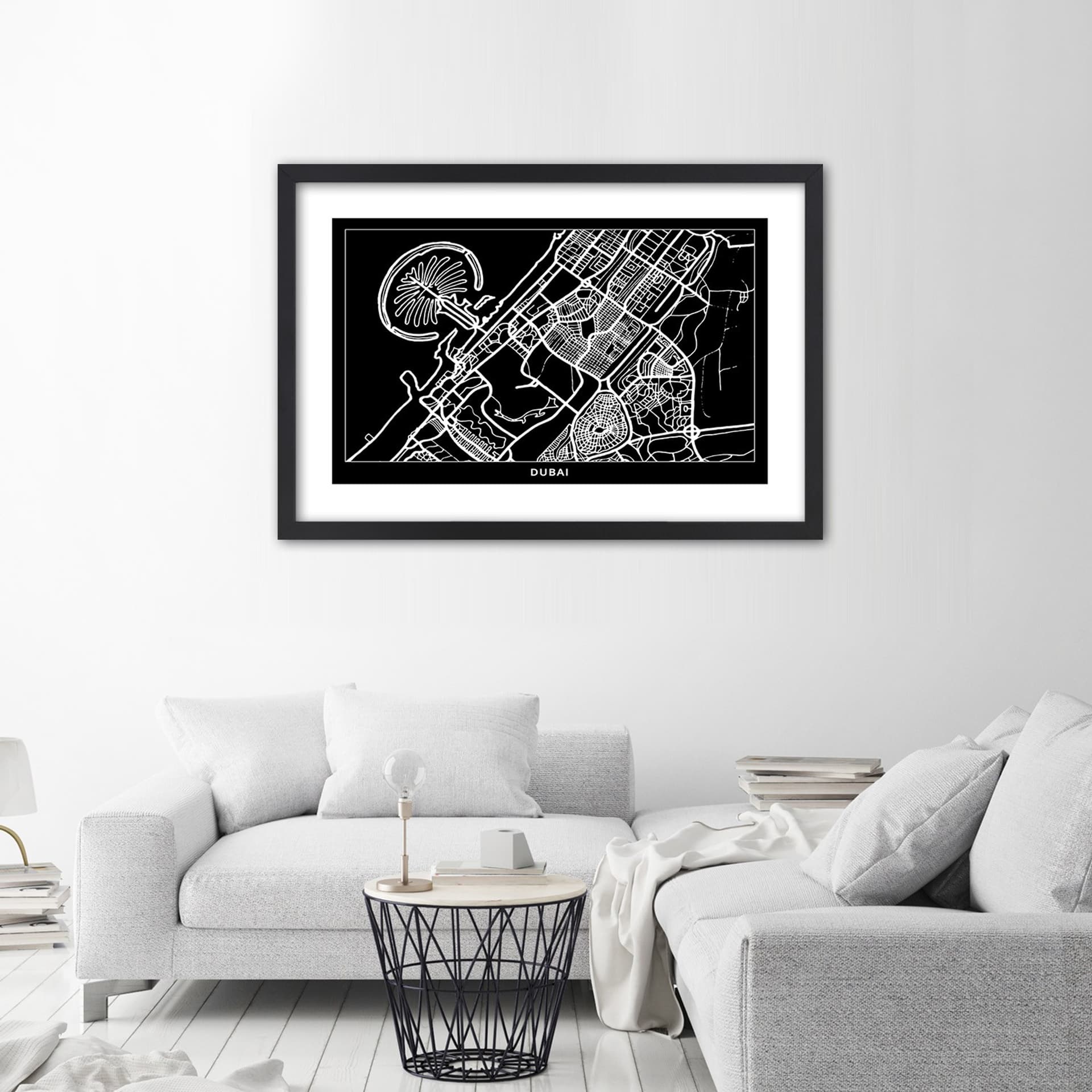 

Obraz w ramie, Plan miasta Dubaj (Rozmiar 60x40)