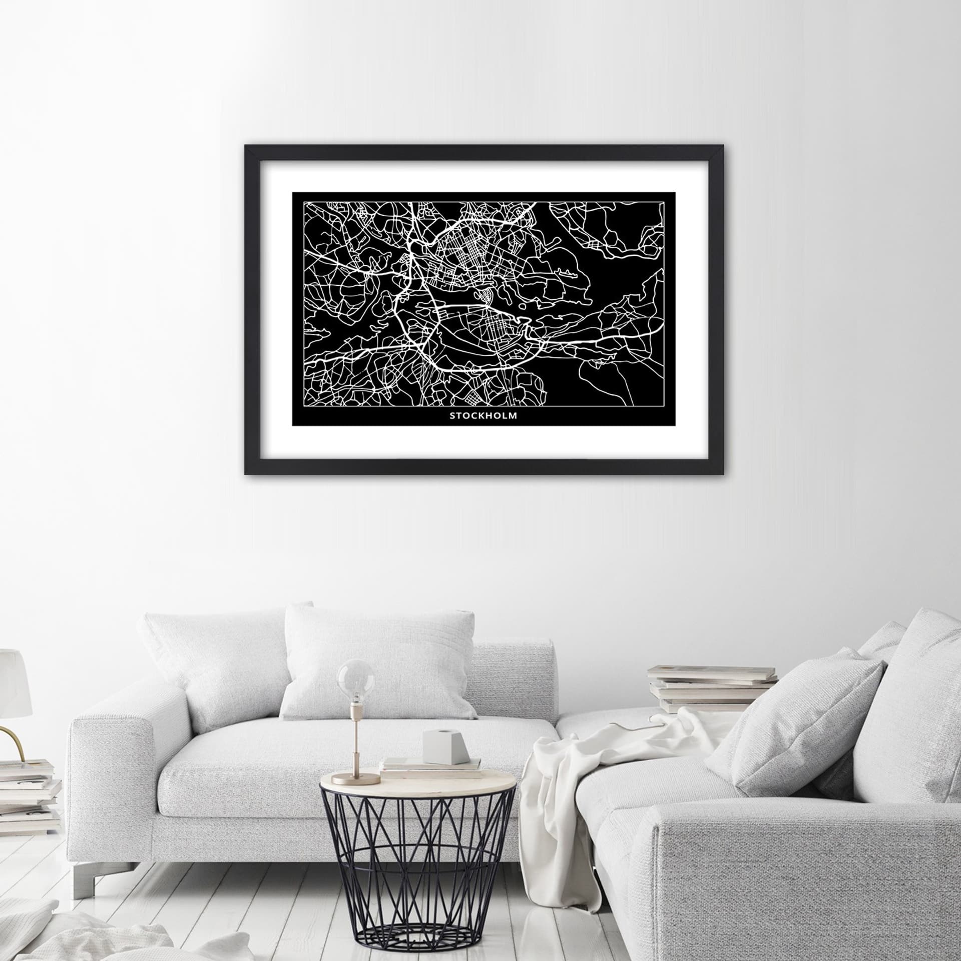 

Obraz w ramie, Plan miasta Sztokholm (Rozmiar 45x30)