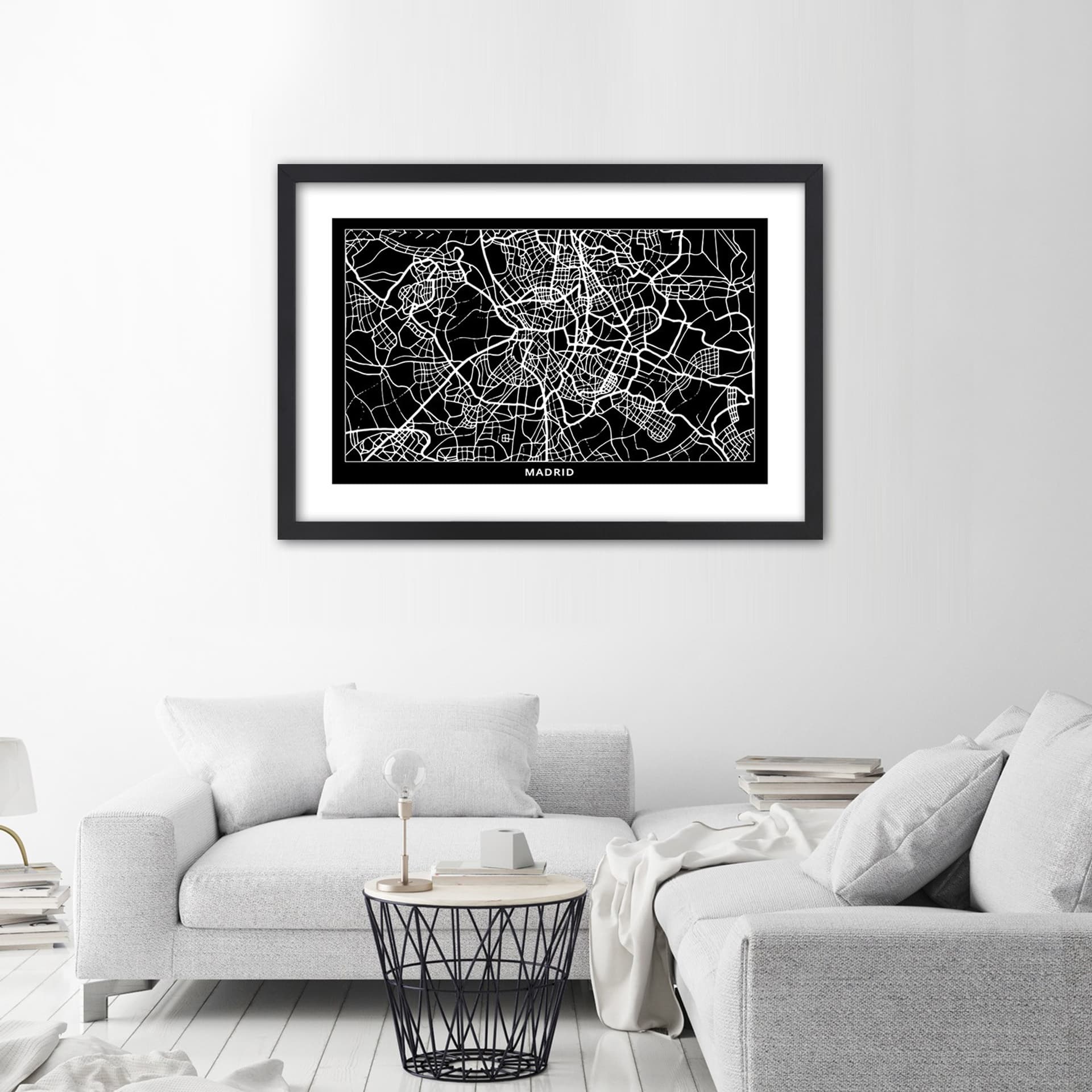 

Obraz w ramie, Plan miasta Madryt (Rozmiar 90x60)
