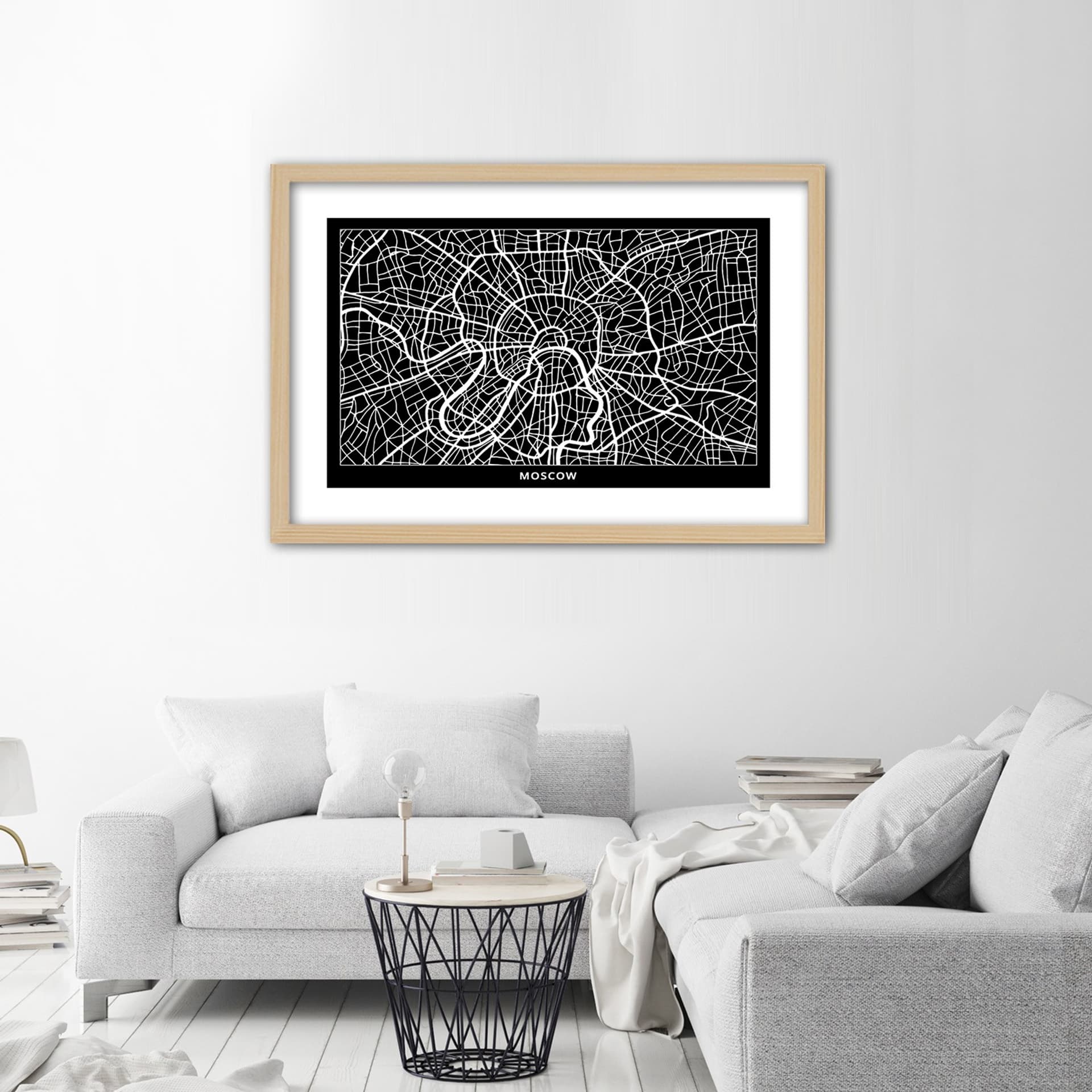

Obraz w ramie, Plan miasta Moskwa (Rozmiar 60x40)