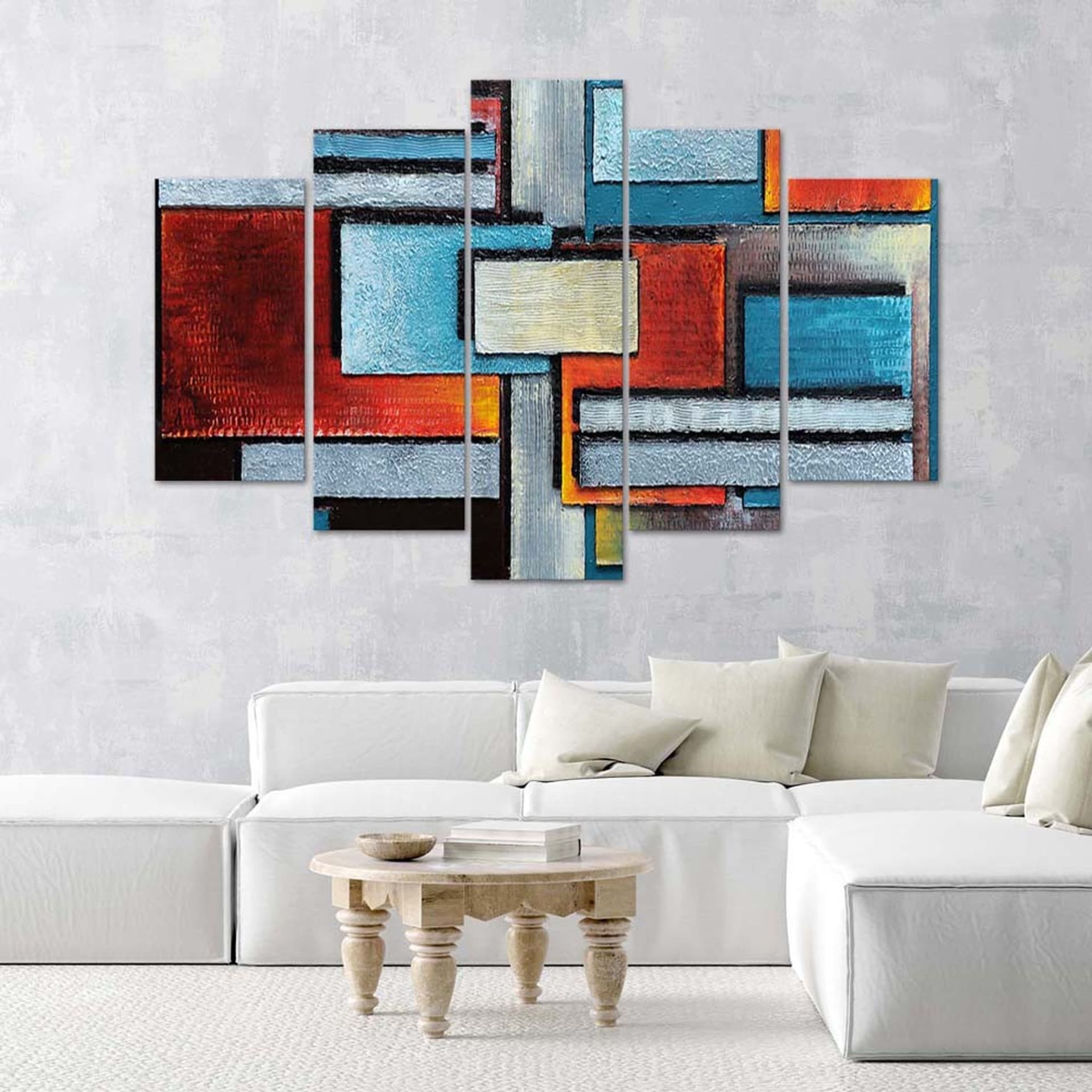 

Obraz pięcioczęściowy Deco Panel, Kompozycja z prostokątów (Rozmiar 100x70)