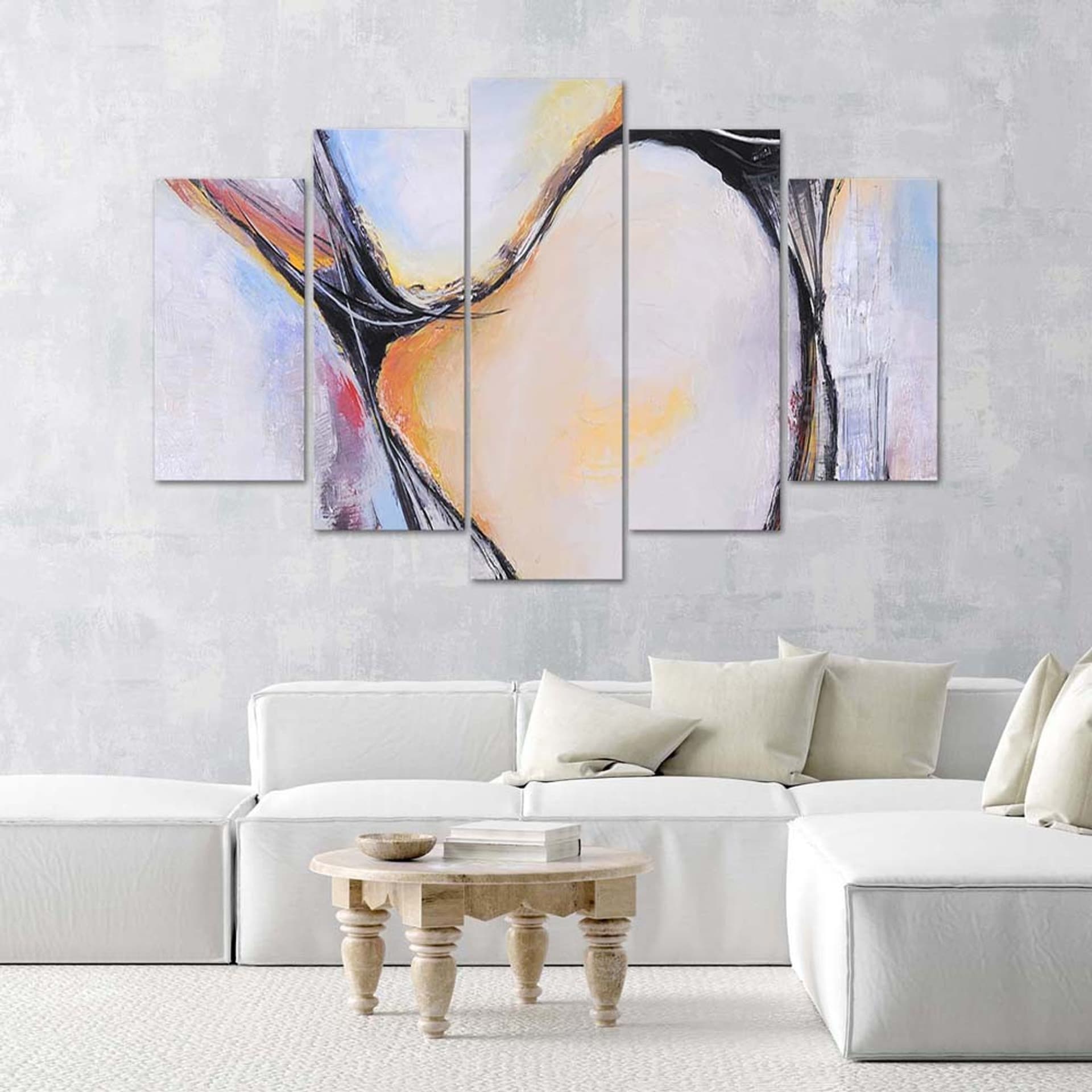 

Obraz pięcioczęściowy Deco Panel, Pastelowa abstrakcja (Rozmiar 100x70)