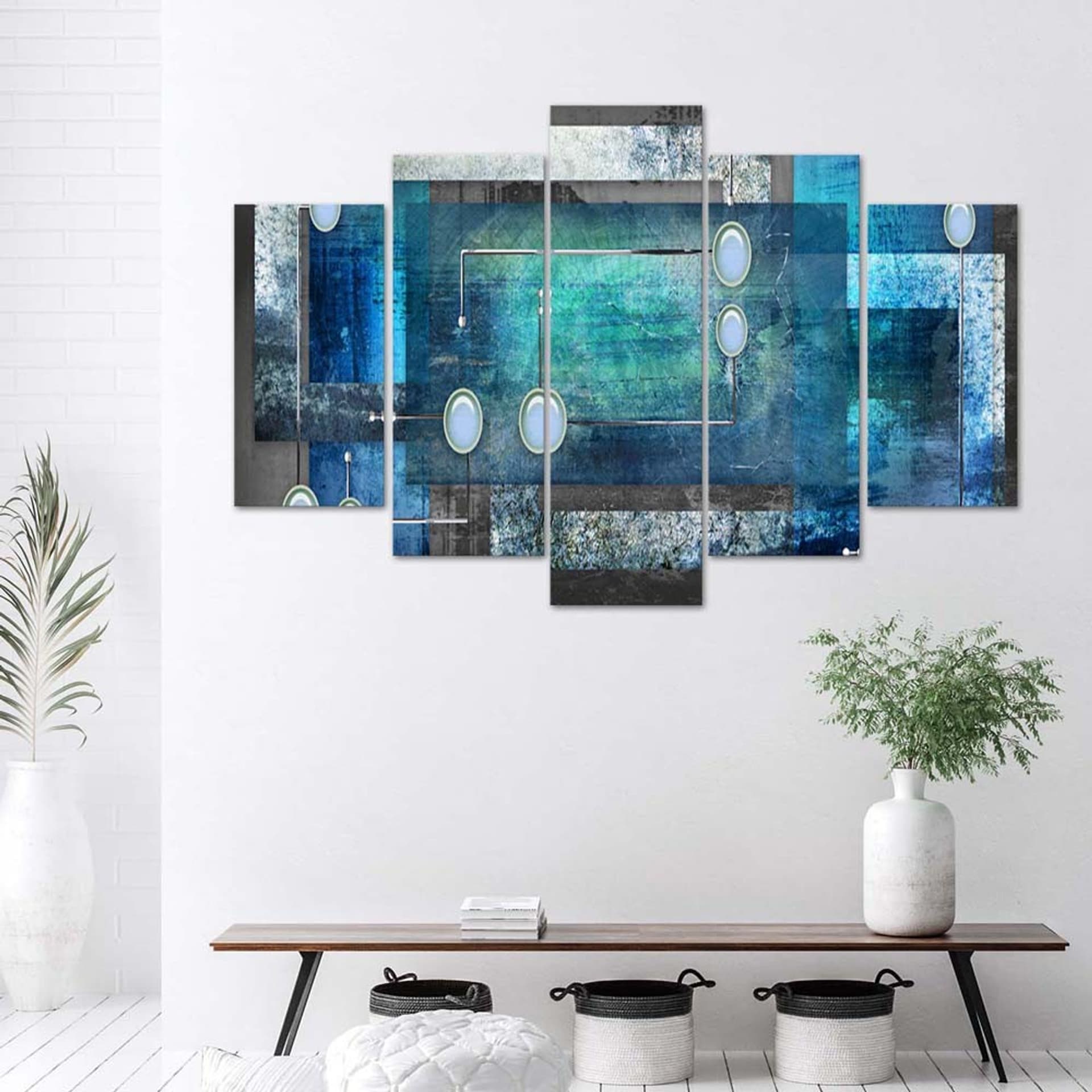 

Obraz pięcioczęściowy Deco Panel, Niebieska kompozycja (Rozmiar 150x100)