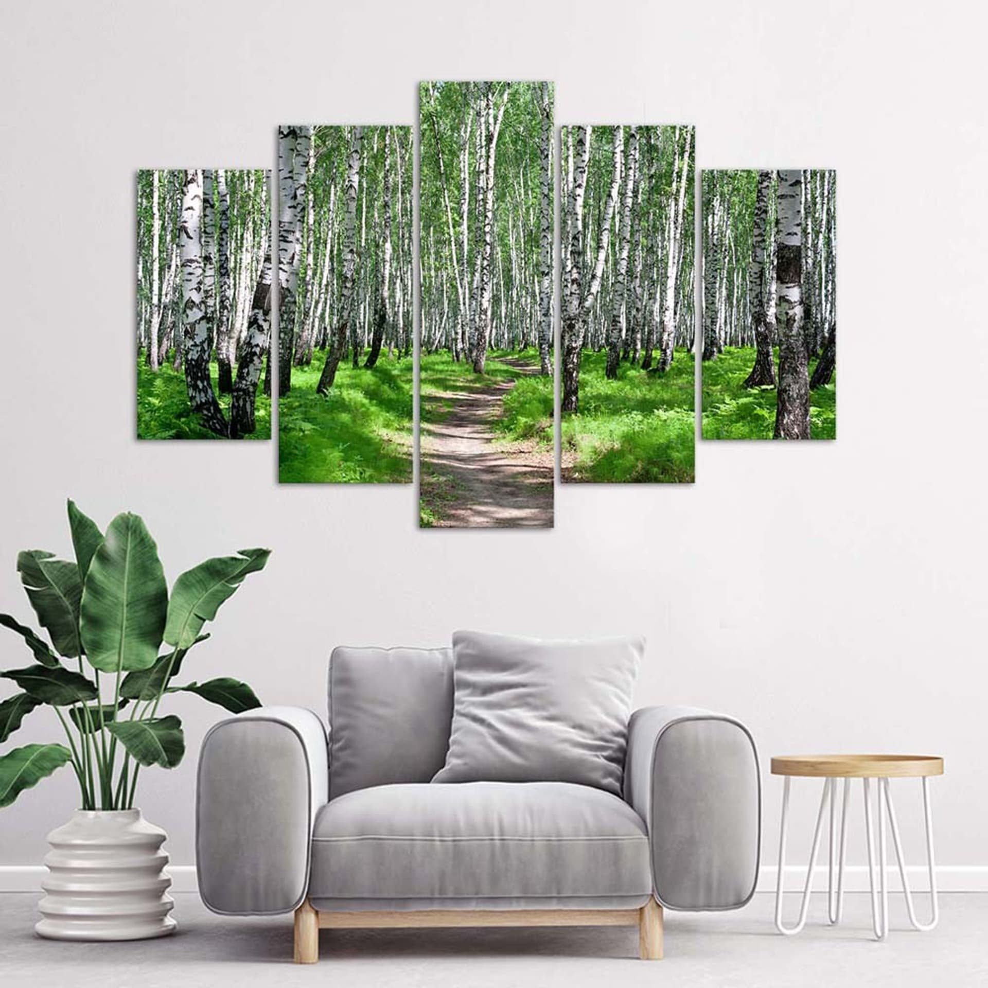 

Obraz pięcioczęściowy Deco Panel, Las brzozowy (Rozmiar 150x100)