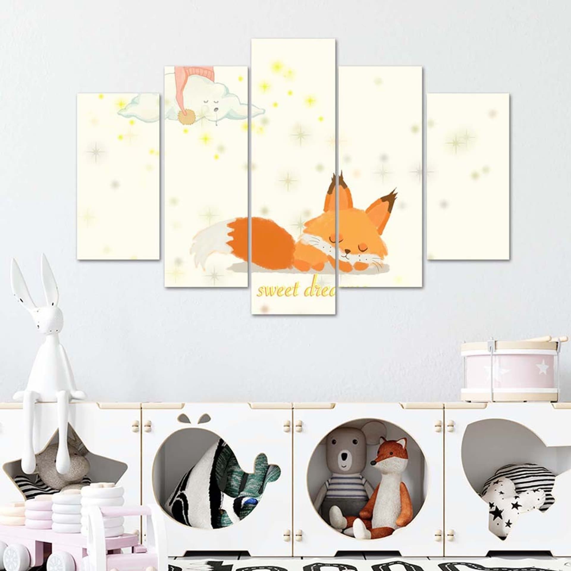 

Obraz pięcioczęściowy Deco Panel, Lis Sweet dreams (Rozmiar 200x100)