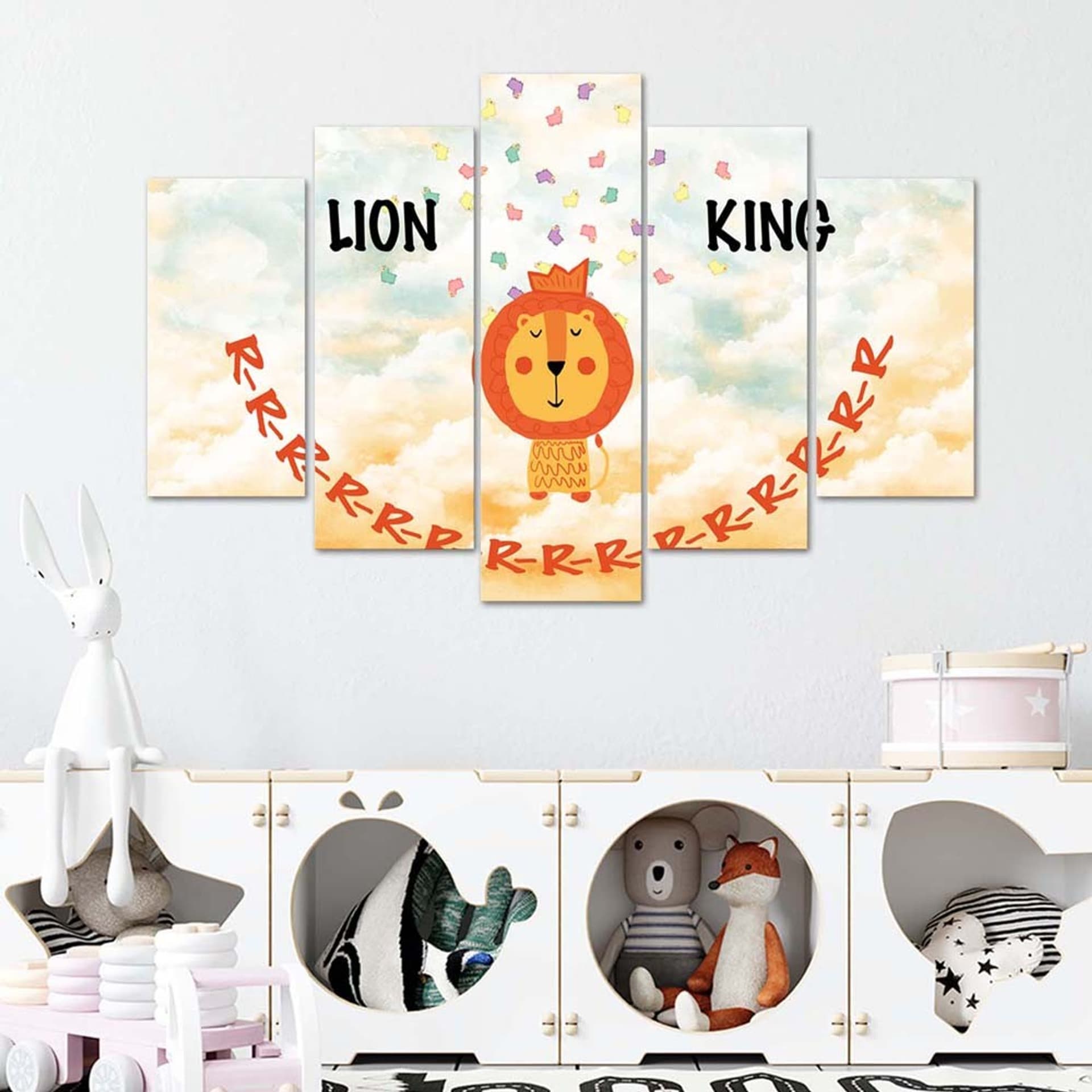 

Obraz pięcioczęściowy Deco Panel, Lion King (Rozmiar 150x100)