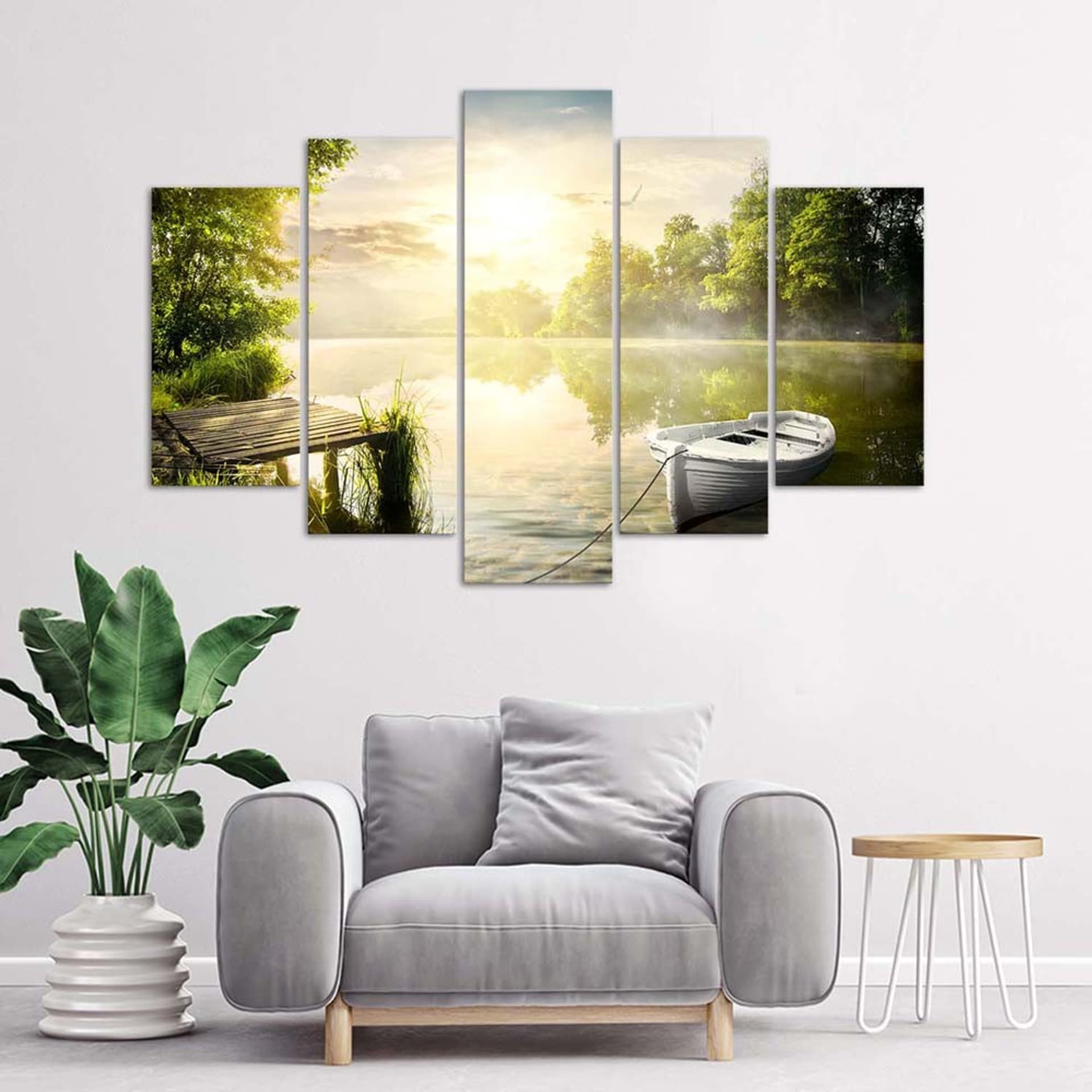 

Obraz pięcioczęściowy Deco Panel, Wschód słońca nad jeziorem (Rozmiar 100x70)