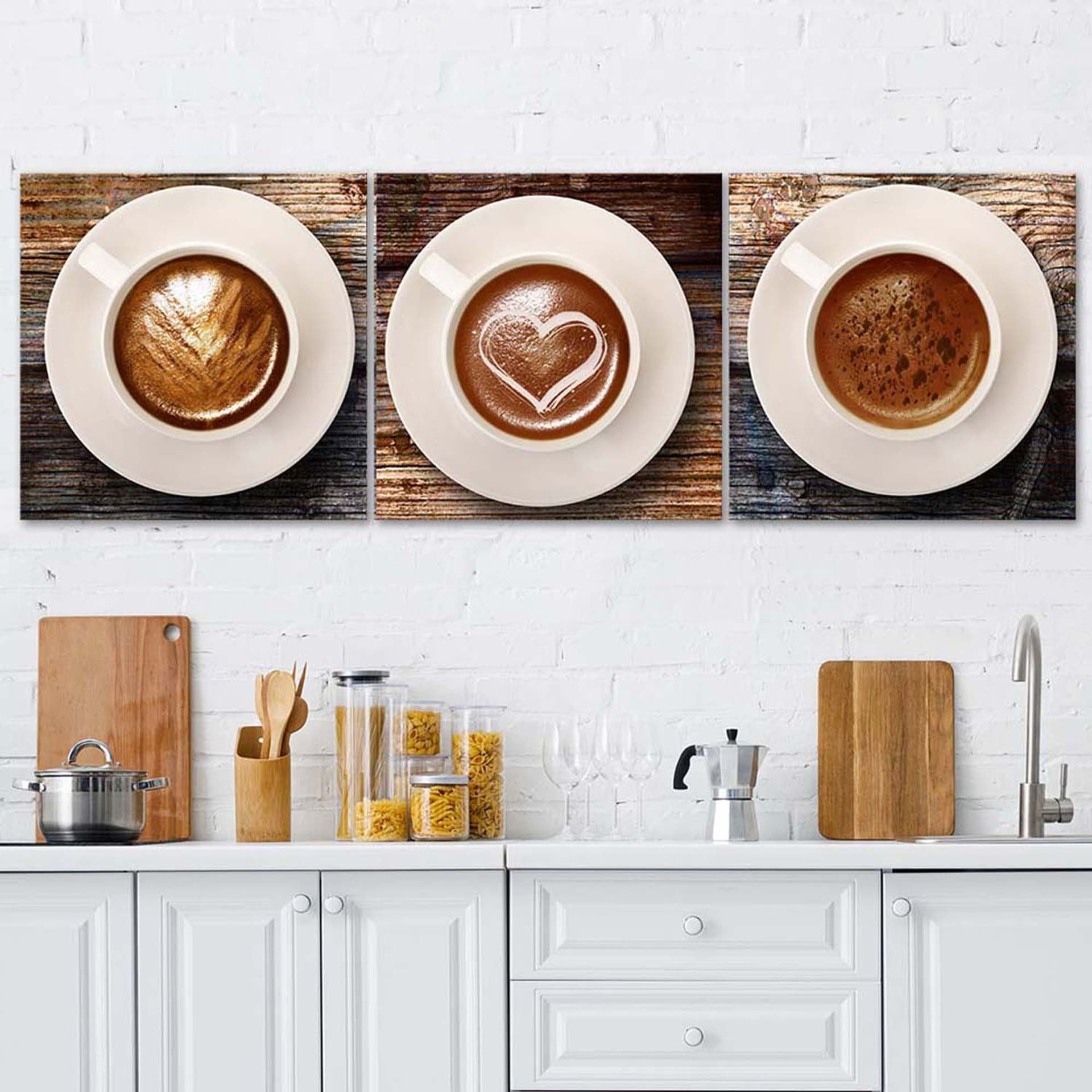 

Zestaw obrazów Deco Panel, Artystyczna kawa (Rozmiar 90x30)