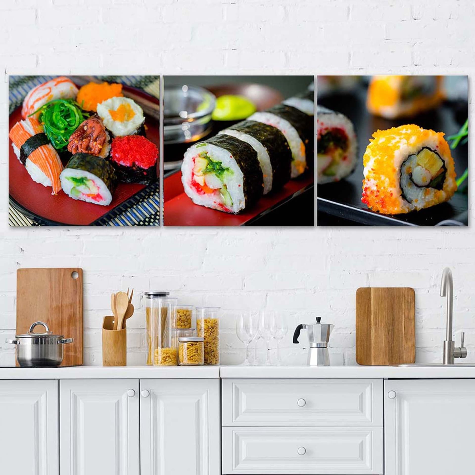 

Zestaw obrazów Deco Panel, Kolorowe sushi (Rozmiar 120x40)