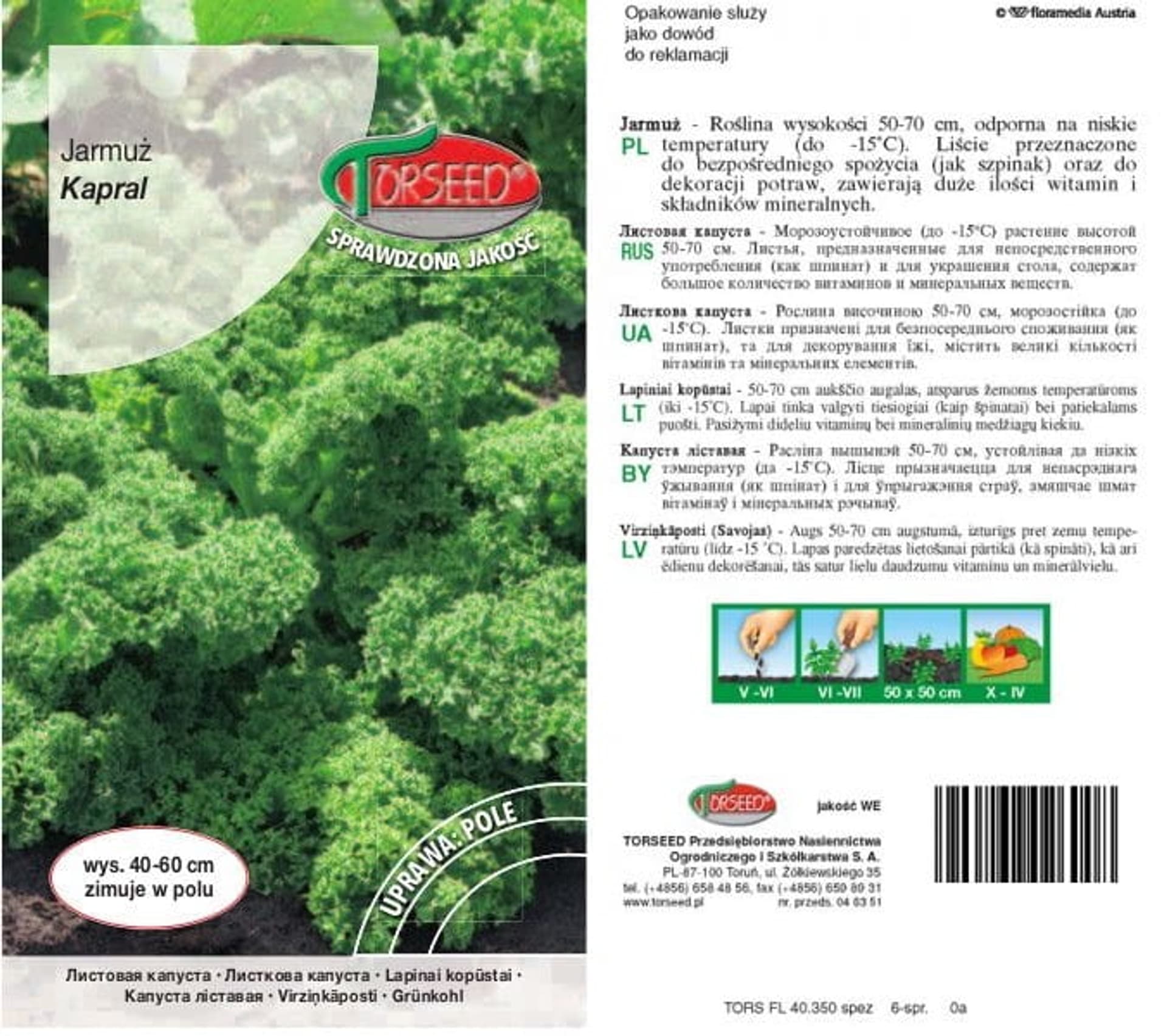 Nasiona Jarmuż Kapral Torseed 1g