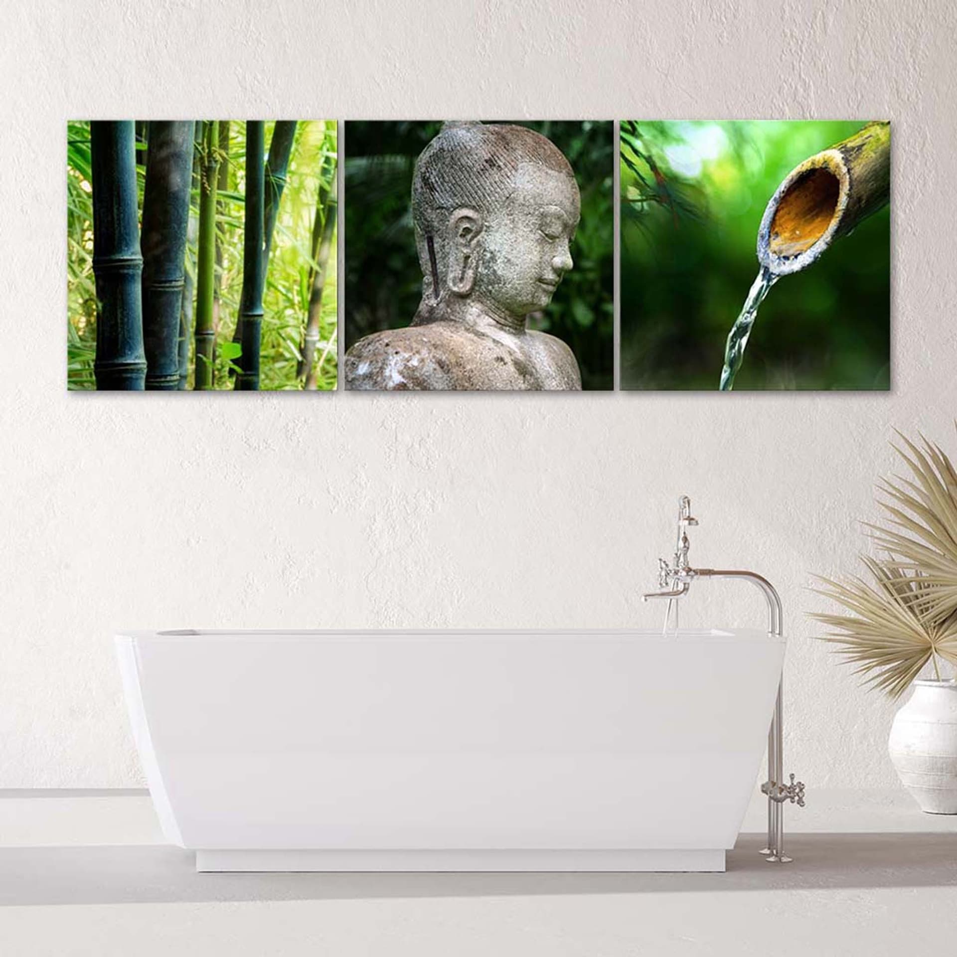 

Zestaw obrazów Deco Panel, Budda i bambusy zen (Rozmiar 120x40)