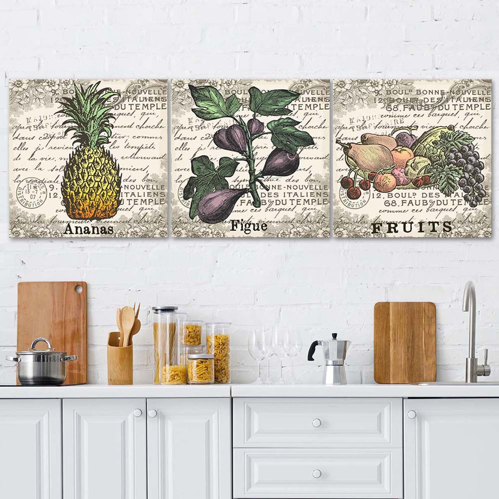 

Zestaw obrazów Deco Panel, Owoce Vintage (Rozmiar 150x50)