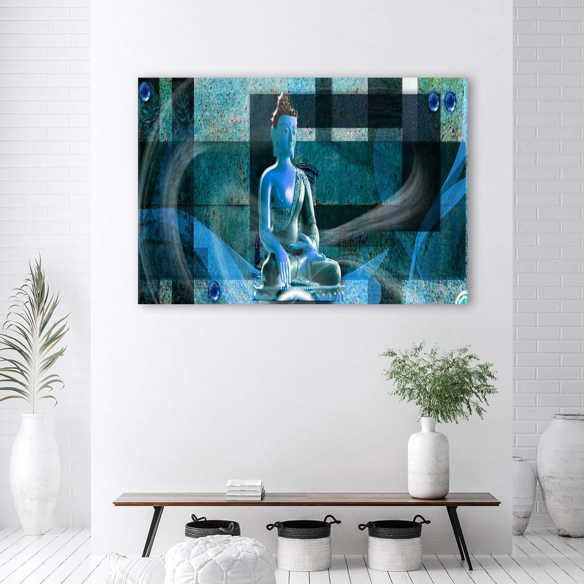 

Obraz Deco Panel, Budda na geometrycznym tle - niebieski (Rozmiar 100x70)