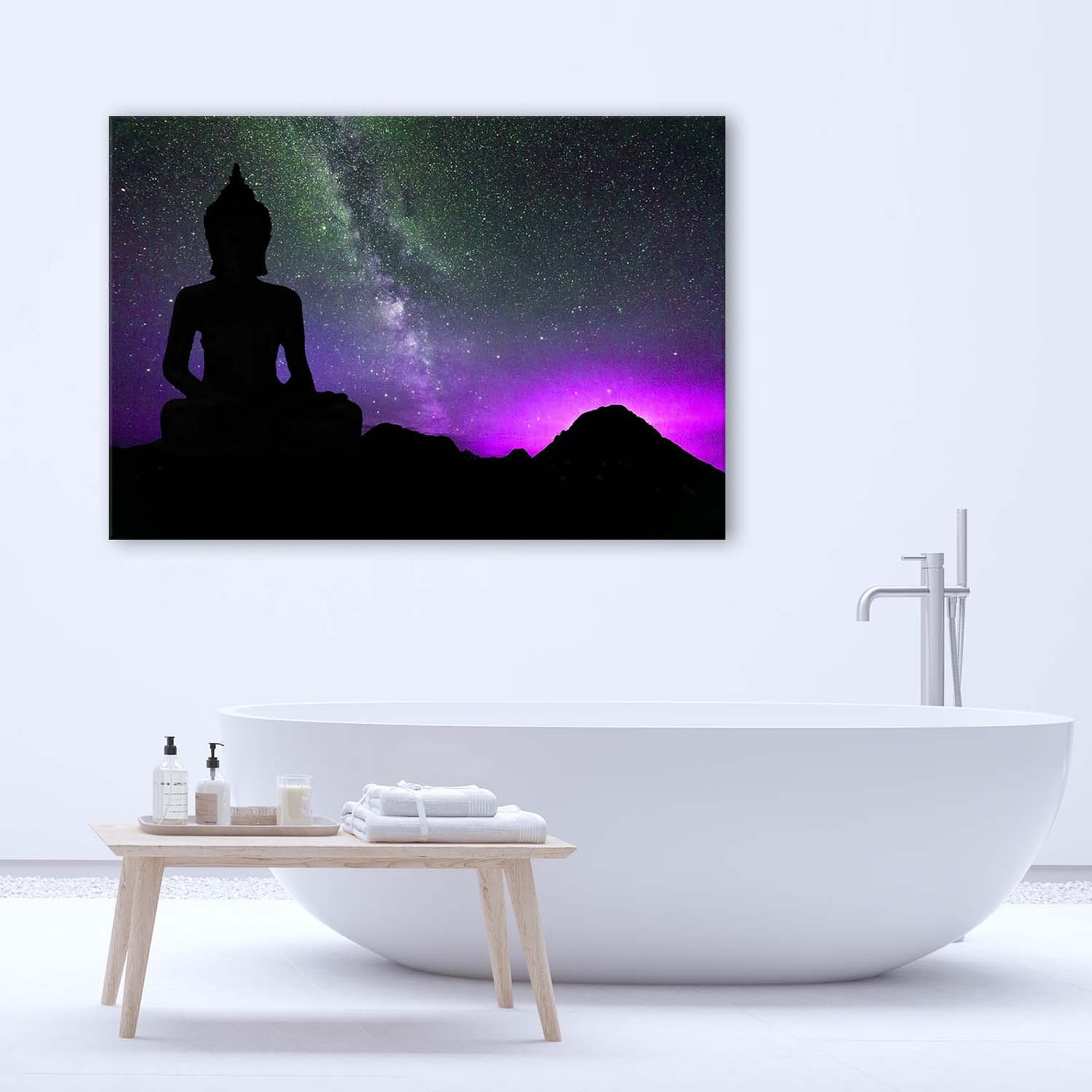 

Obraz Deco Panel, Budda i zorza polarna (Rozmiar 90x60)