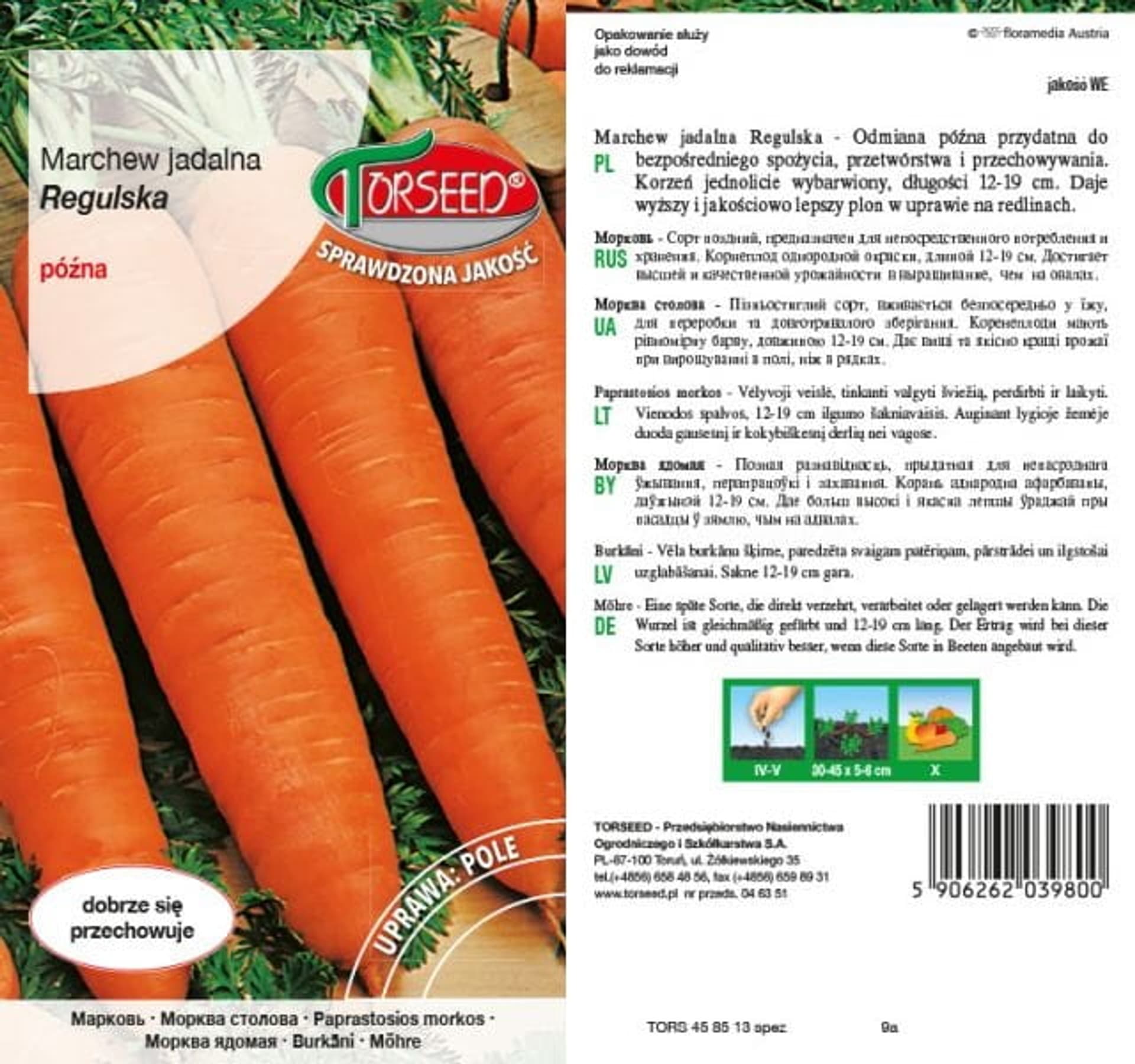 

Nasiona Marchew Regulska Torseed 5g
