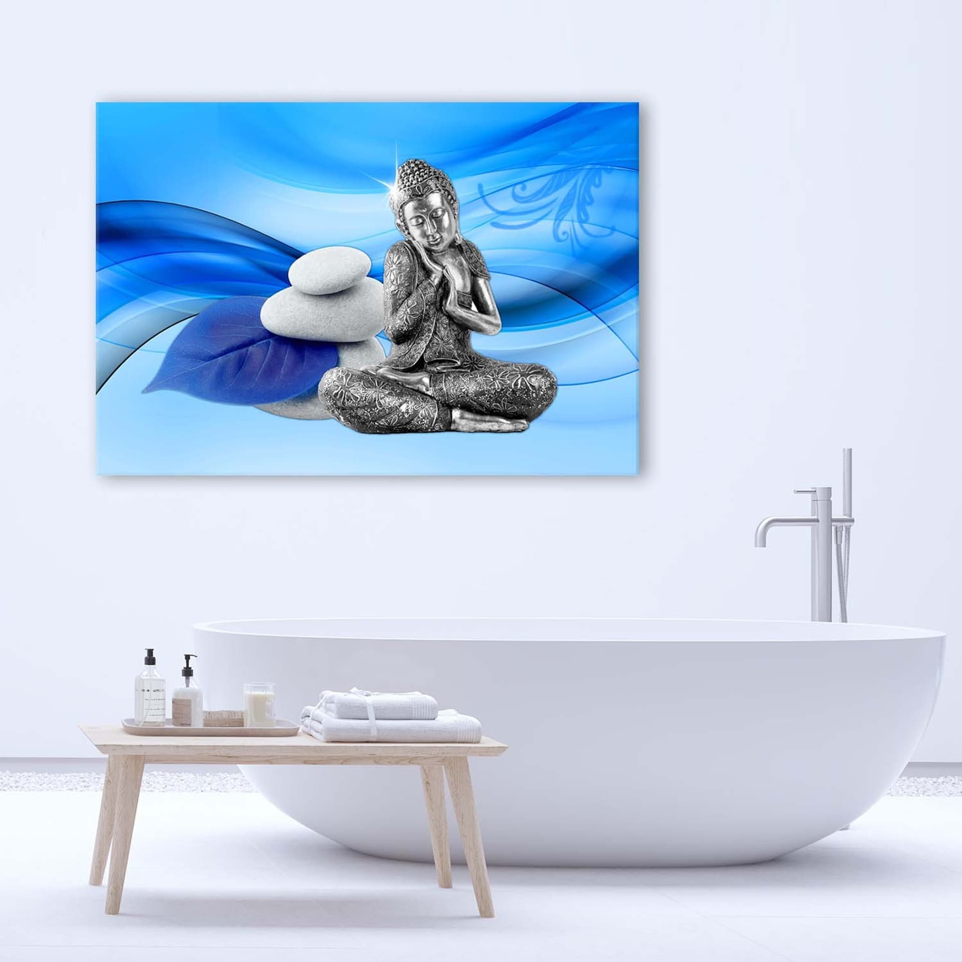

Obraz Deco Panel, Figurka Buddy na niebieskim tle (Rozmiar 60x40)