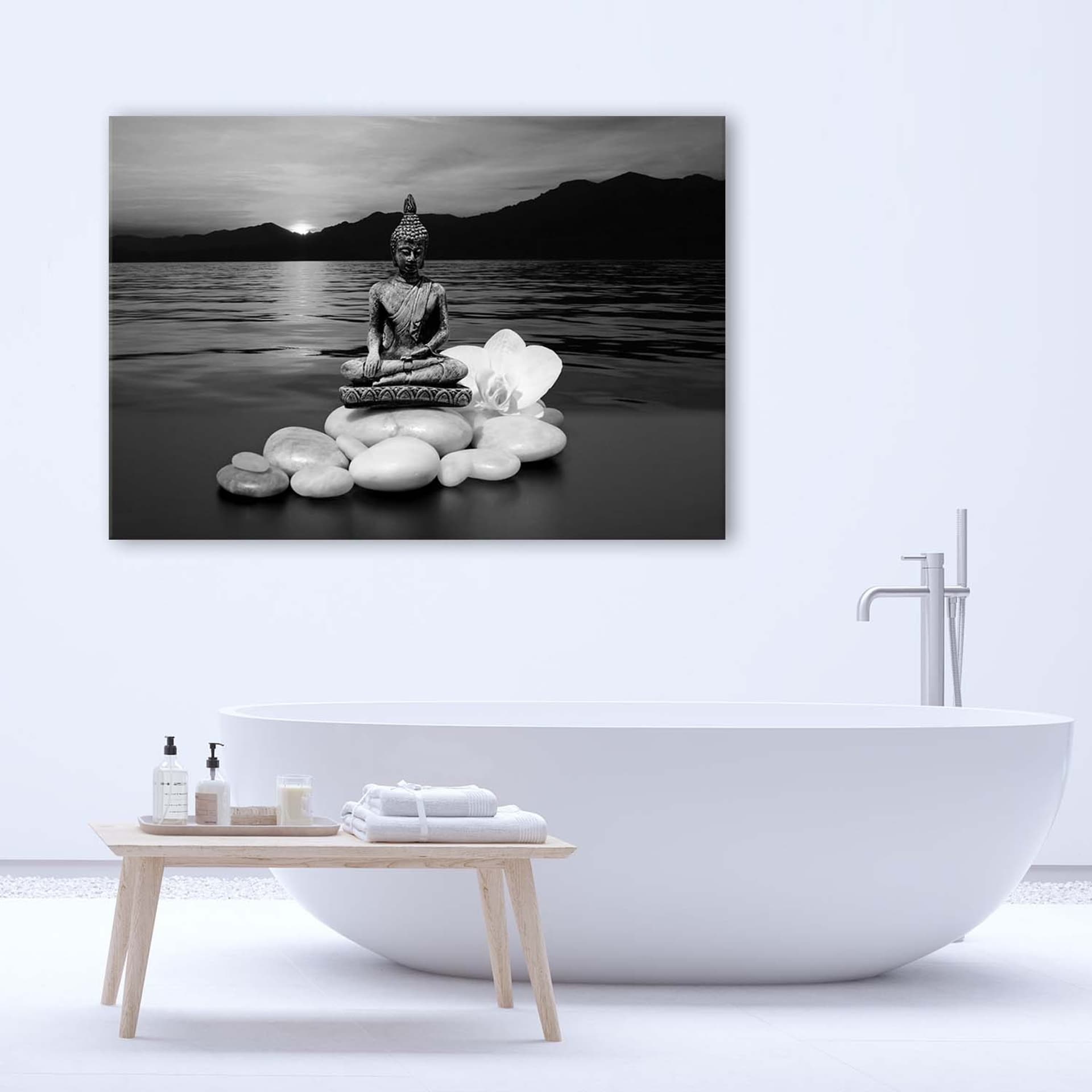 

Obraz Deco Panel, Figura Buddy na kamieniach (Rozmiar 100x70)