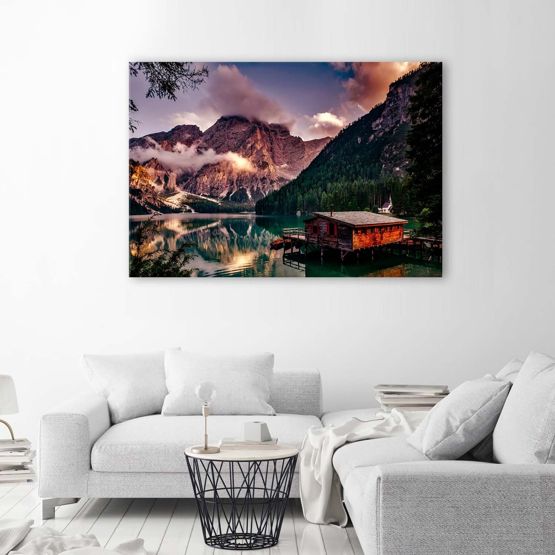 

Obraz Deco Panel, Domek nad górskim jeziorem (Rozmiar 60x40)