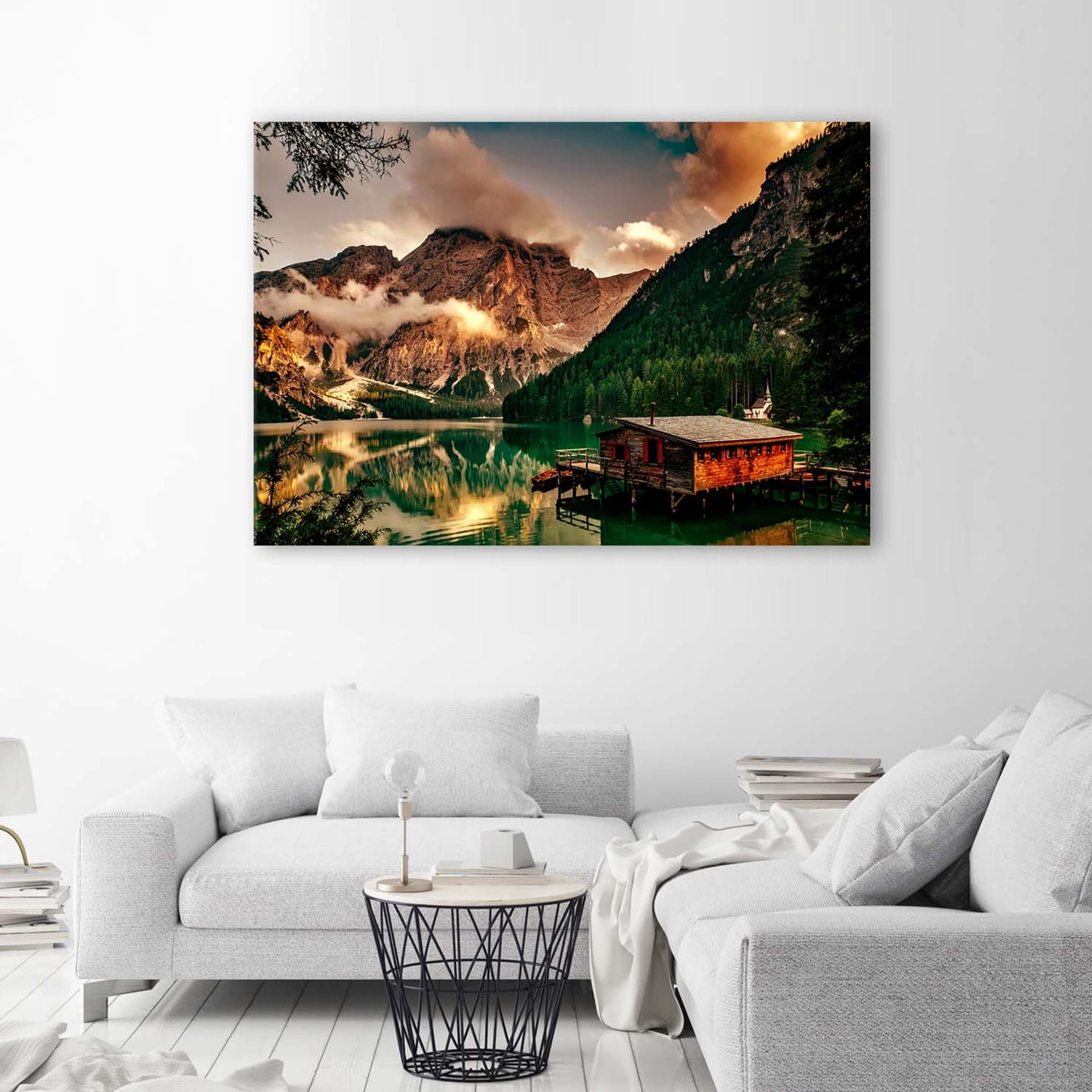 

Obraz Deco Panel, Domek nad jeziorem w górach (Rozmiar 90x60)