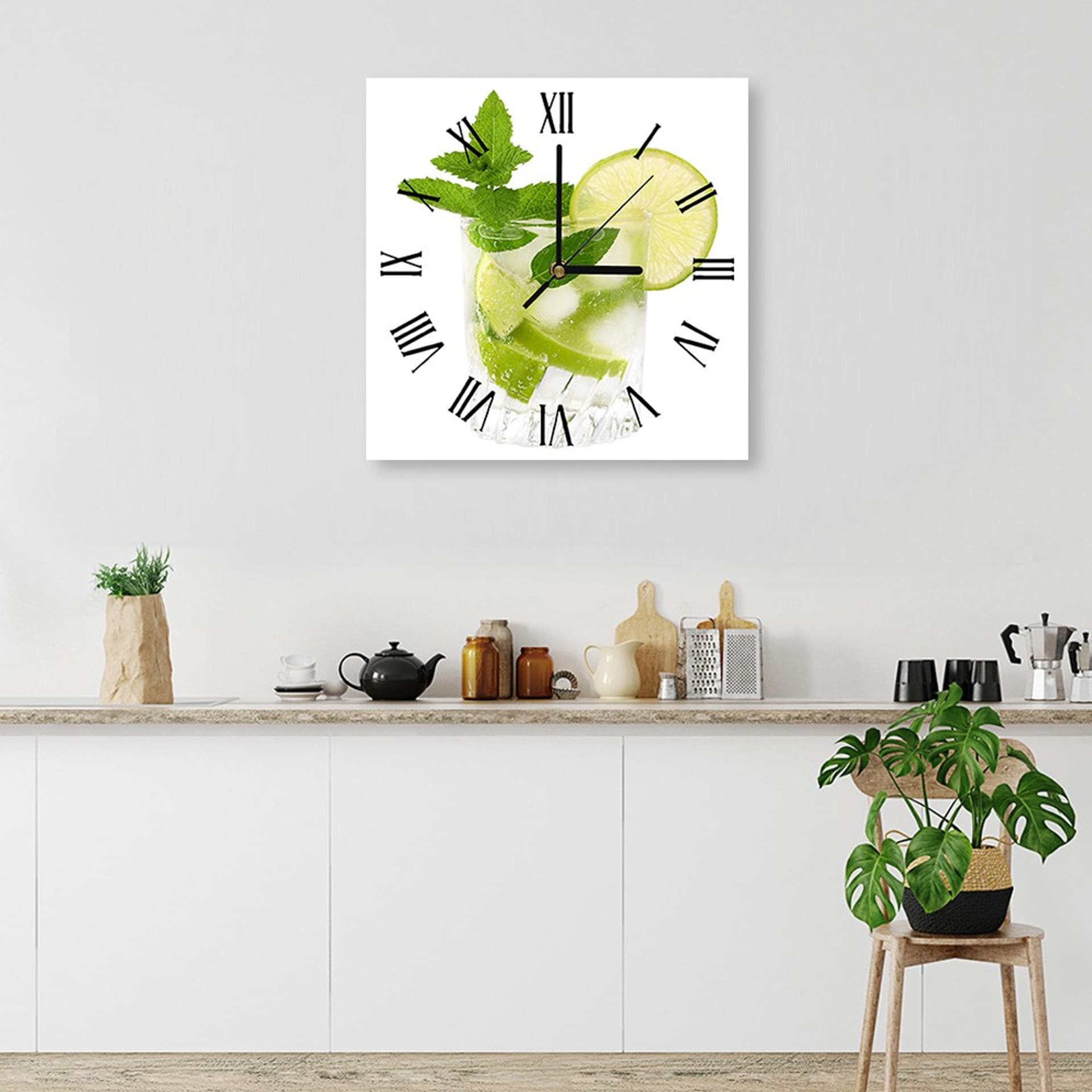 

Obraz z zegarem, Czas na Mojito (Rozmiar 80x80)