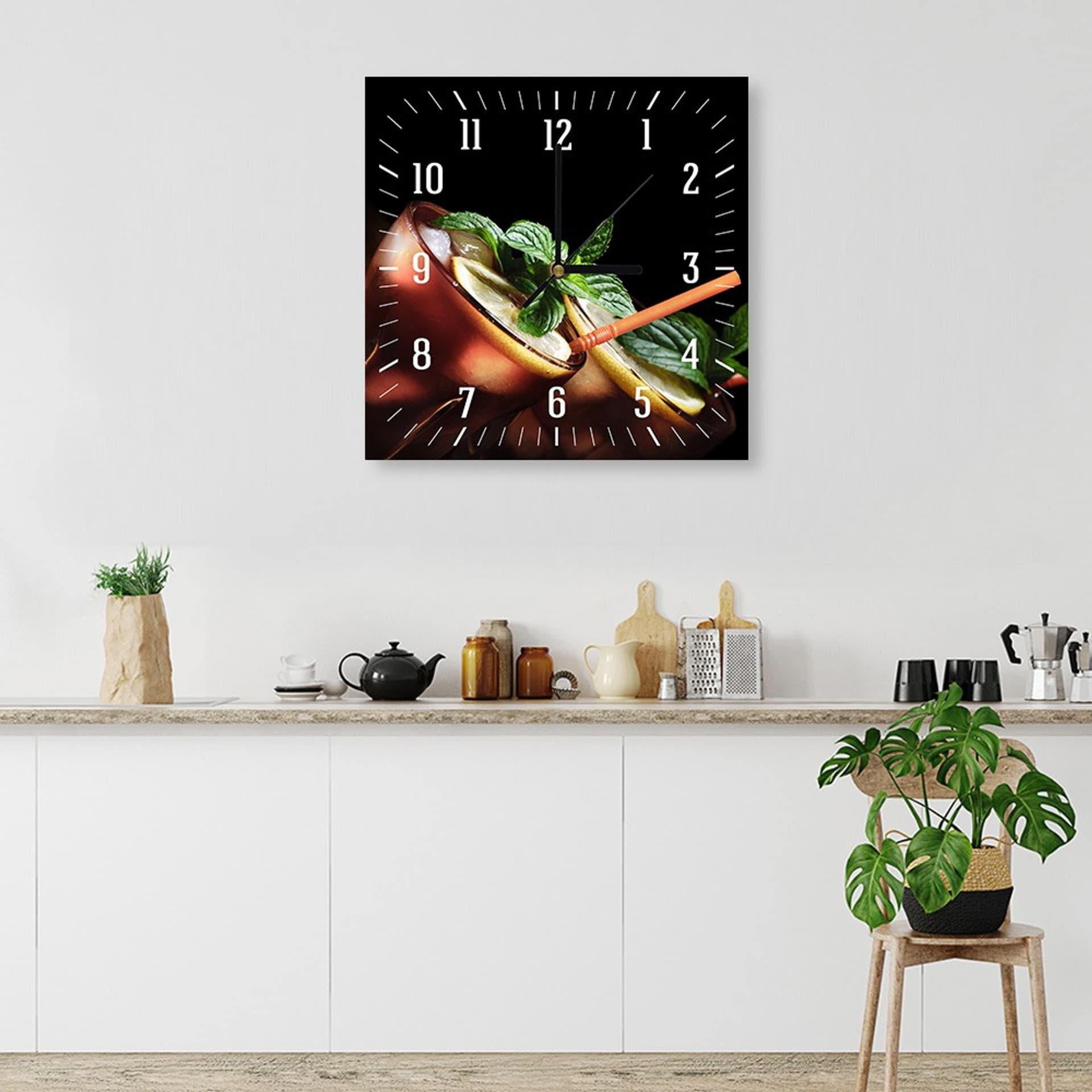 

Obraz z zegarem, Cuba libre koktajl (Rozmiar 60x60)