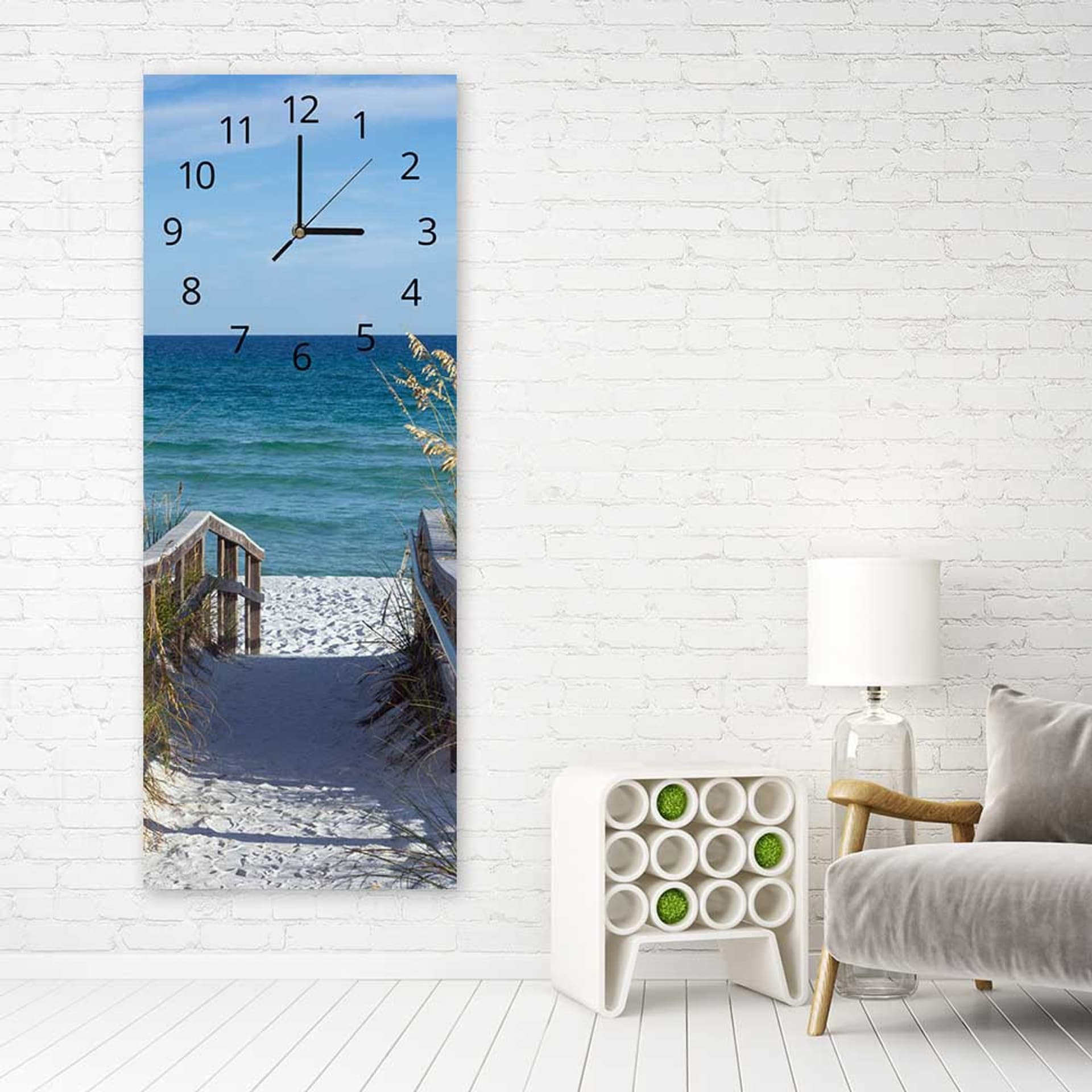 

Obraz z zegarem, Droga na plażę (Rozmiar 25x65)
