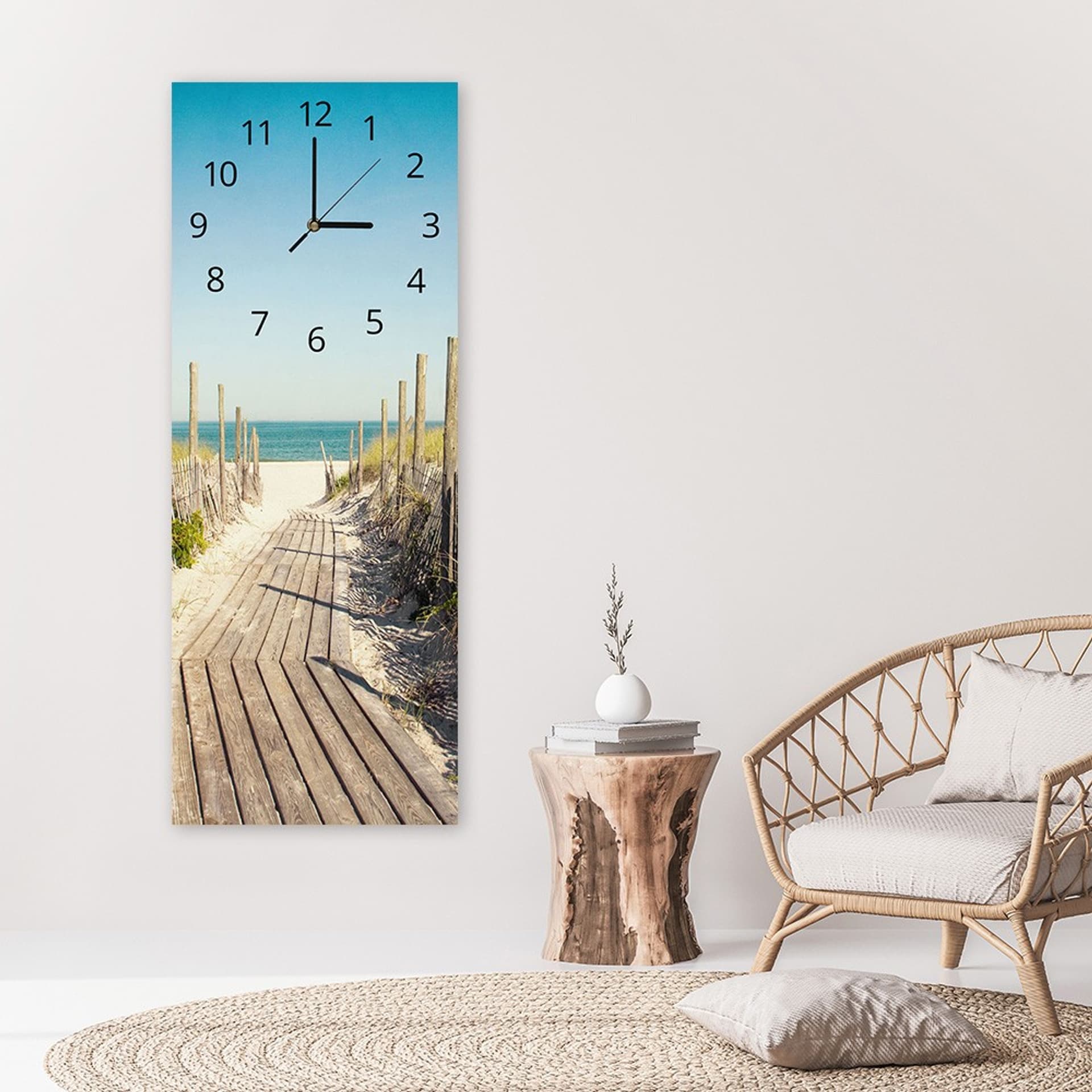 

Obraz z zegarem, Ścieżka na plażę (Rozmiar 40x118)