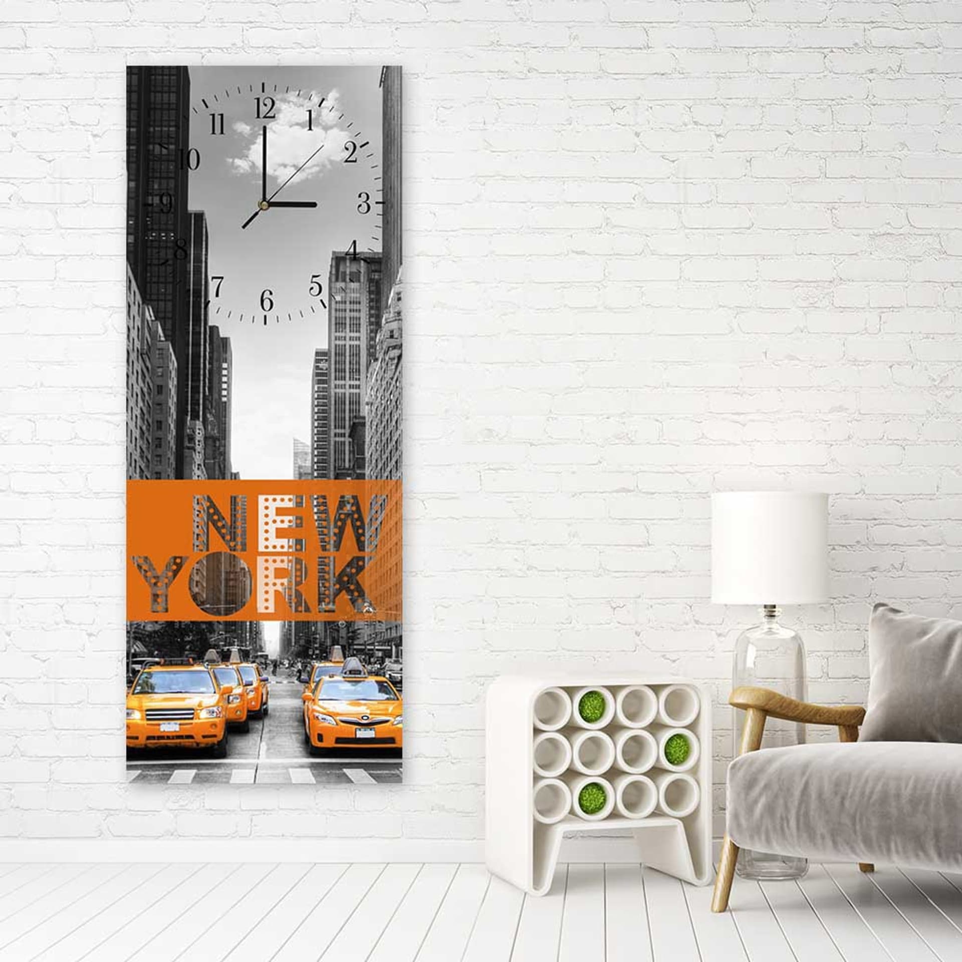 

Obraz z zegarem, New York (Rozmiar 40x118)