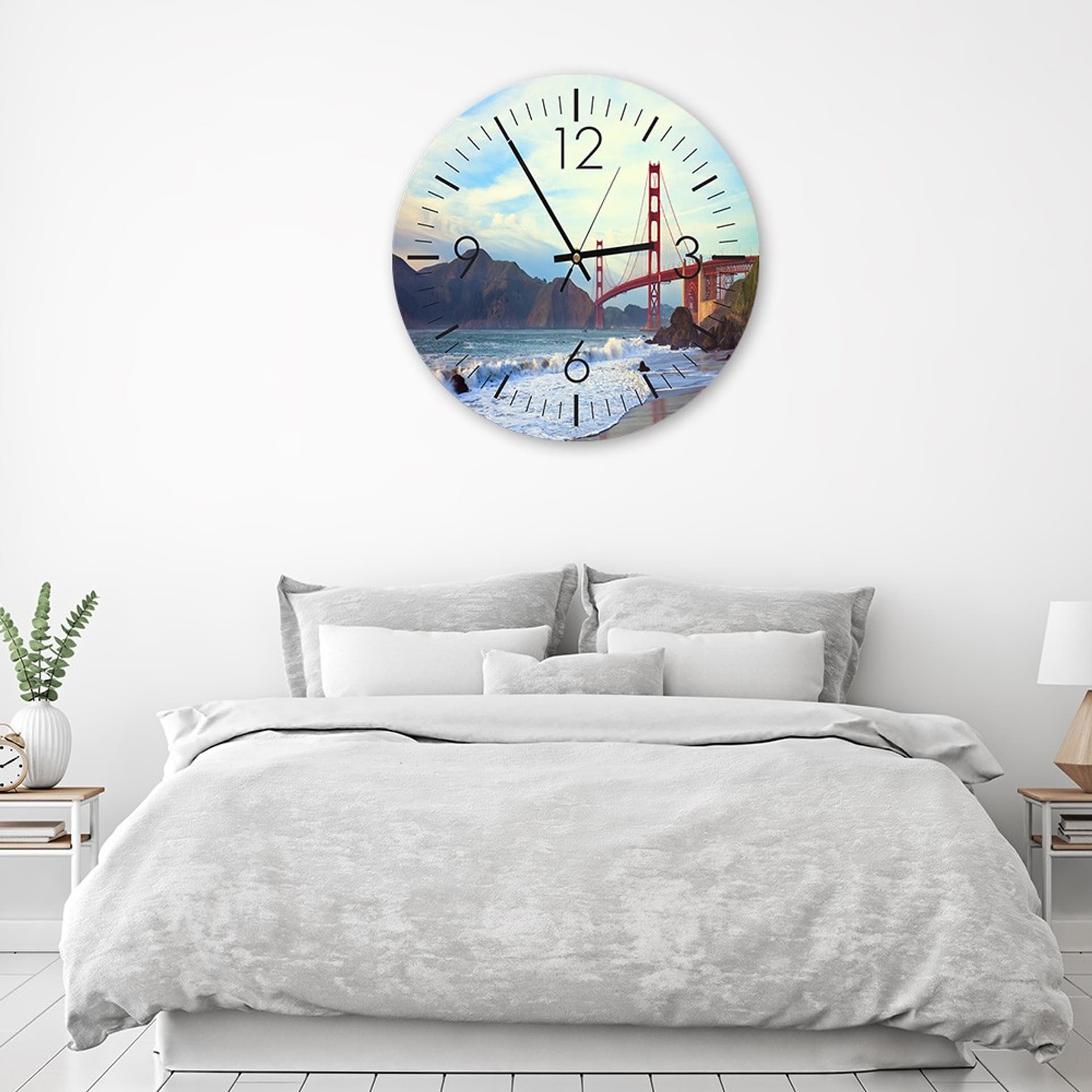 

Obraz z zegarem, Most Golden Gate (Rozmiar 40x40)