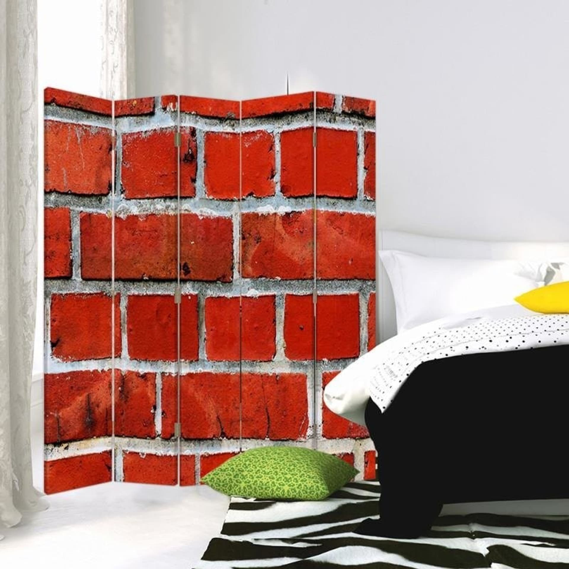 

Parawan dwustronny, Mur z czerwonej cegły (Rozmiar 180x170)