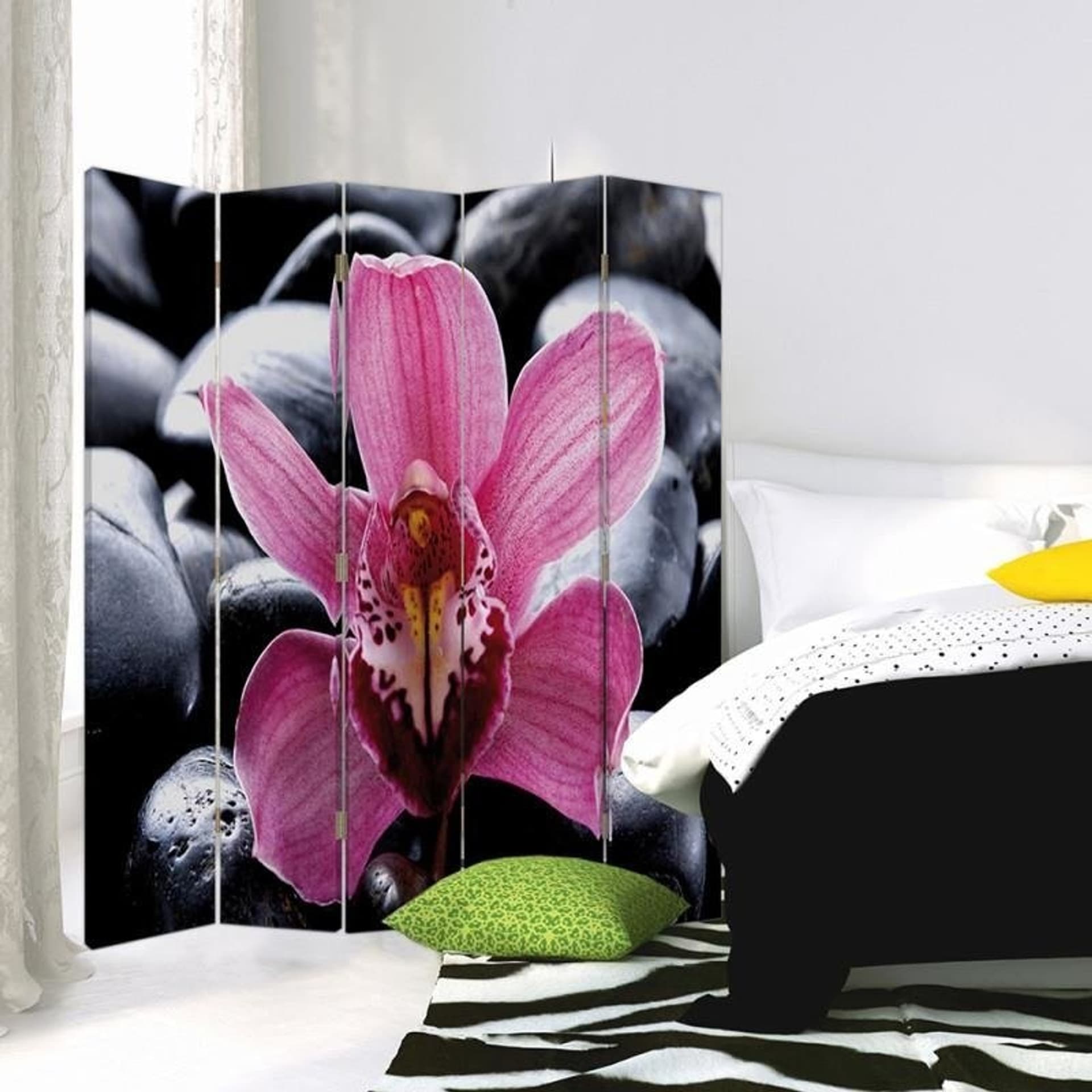 

Parawan dwustronny, Zen z kwiatem orchidei (Rozmiar 180x170)