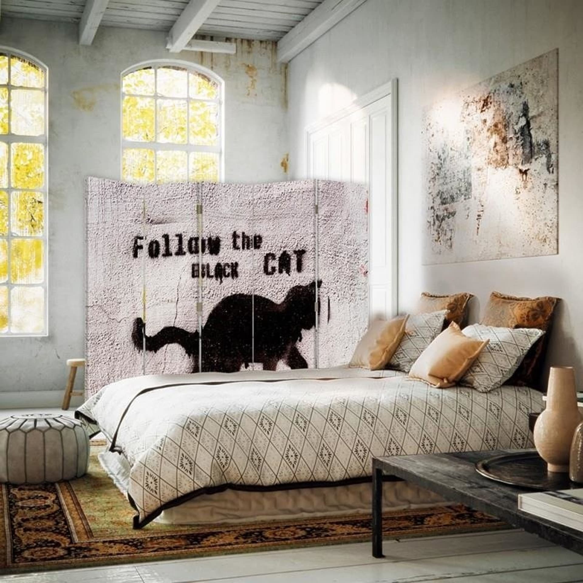 

Parawan dwustronny, Follow the black cat (Rozmiar 180x170)