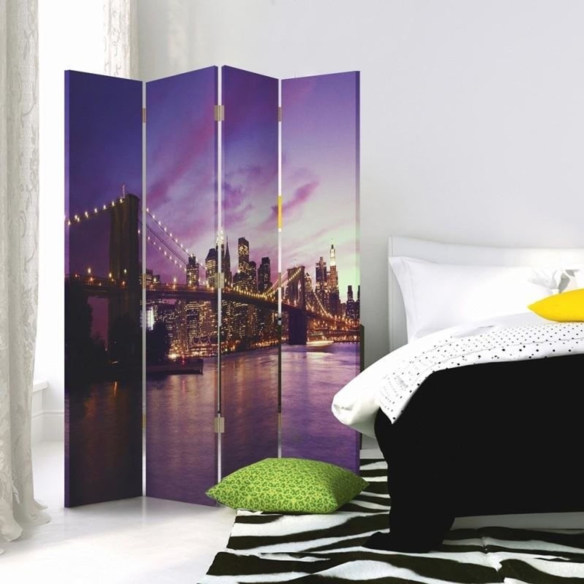 

Parawan dwustronny, Manhattan zatopiony we fiolecie (Rozmiar 145x170)