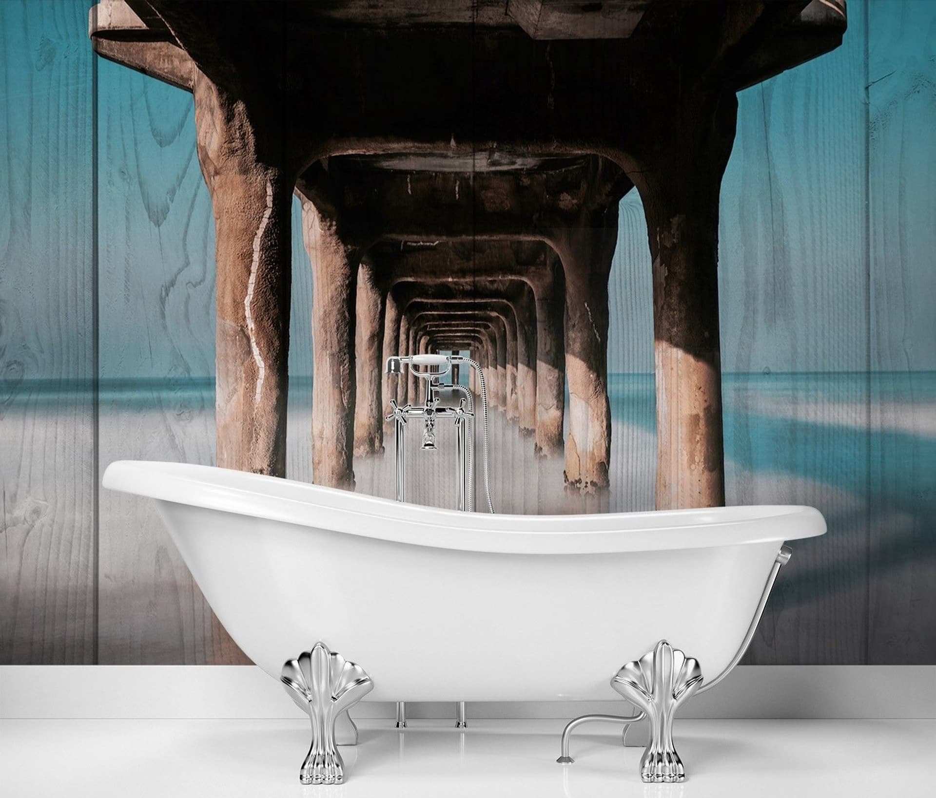 

Fototapeta, Tunel drewniany pod molo (Rozmiar 300x210)