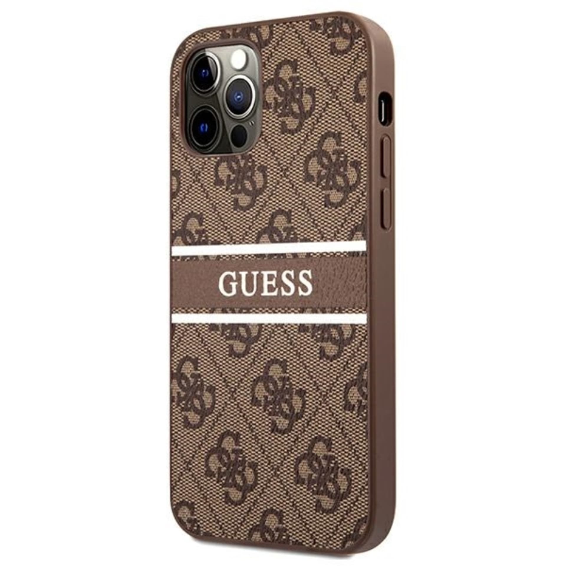 

Guess 4G Printed Stripe Etui iPhone 12 / iPhone 12 Pro (brązowy)