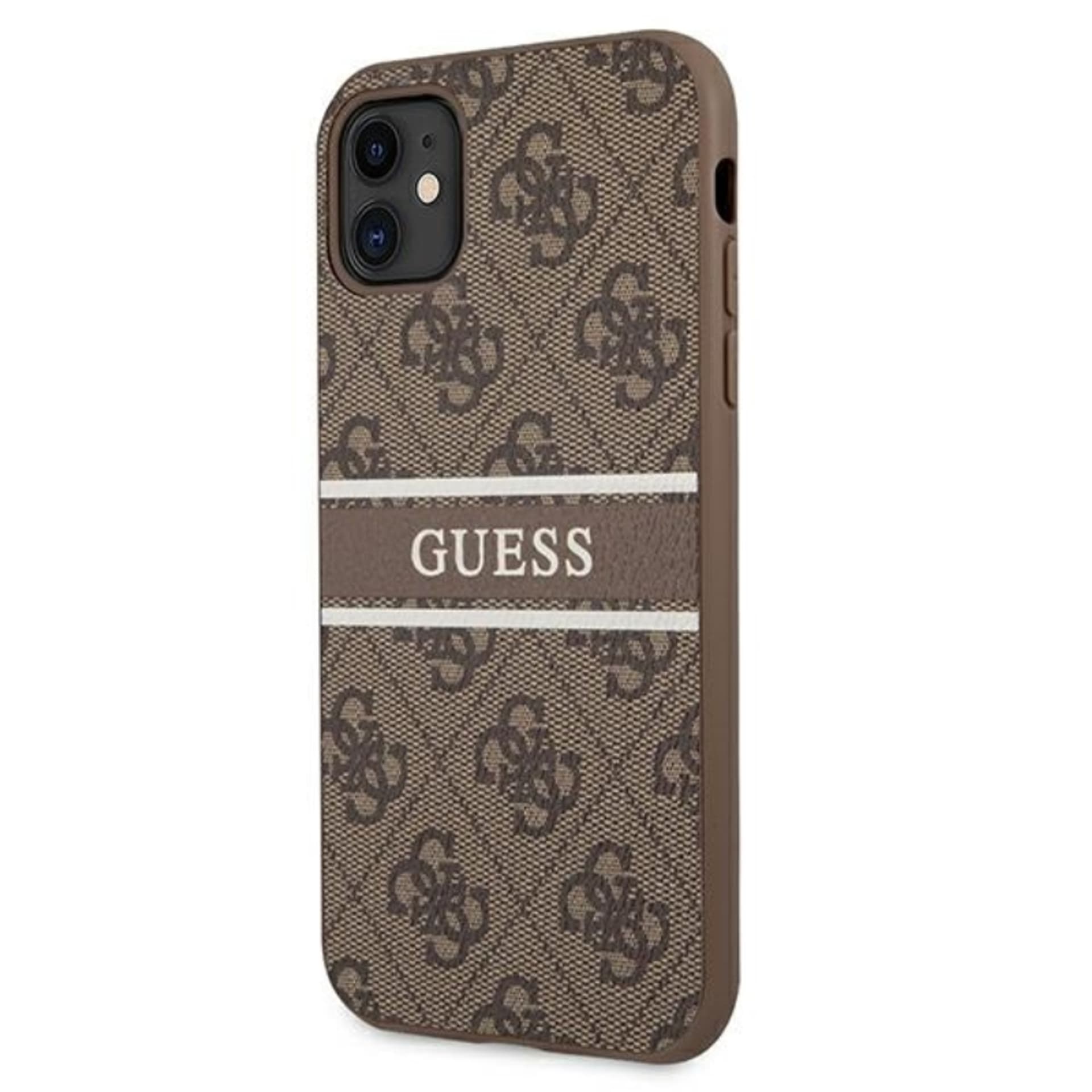 

Guess 4G Printed Stripe - Etui iPhone 11 (brązowy)