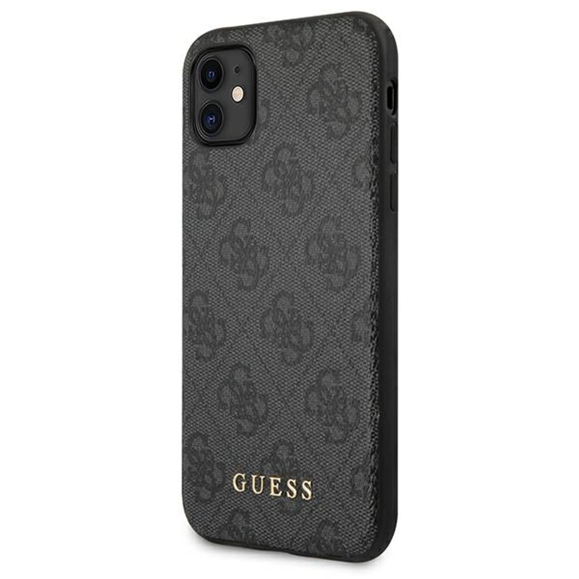 

Guess GUHCN61G4GFGR iPhone 11 6,1" szary/grey hard case 4G Metal Gold Logo